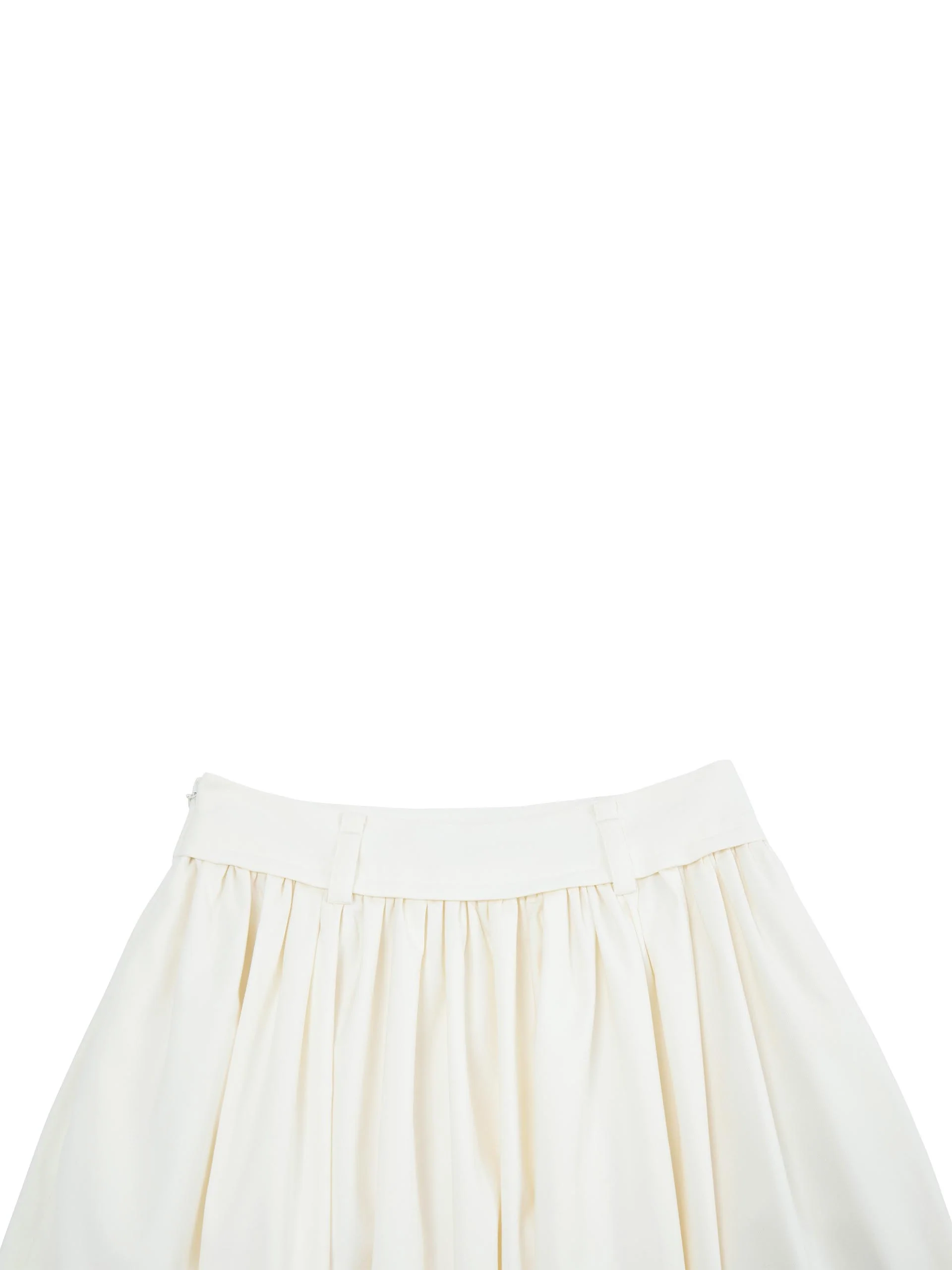 A-line Pleated Skirt with Belt - Image 15