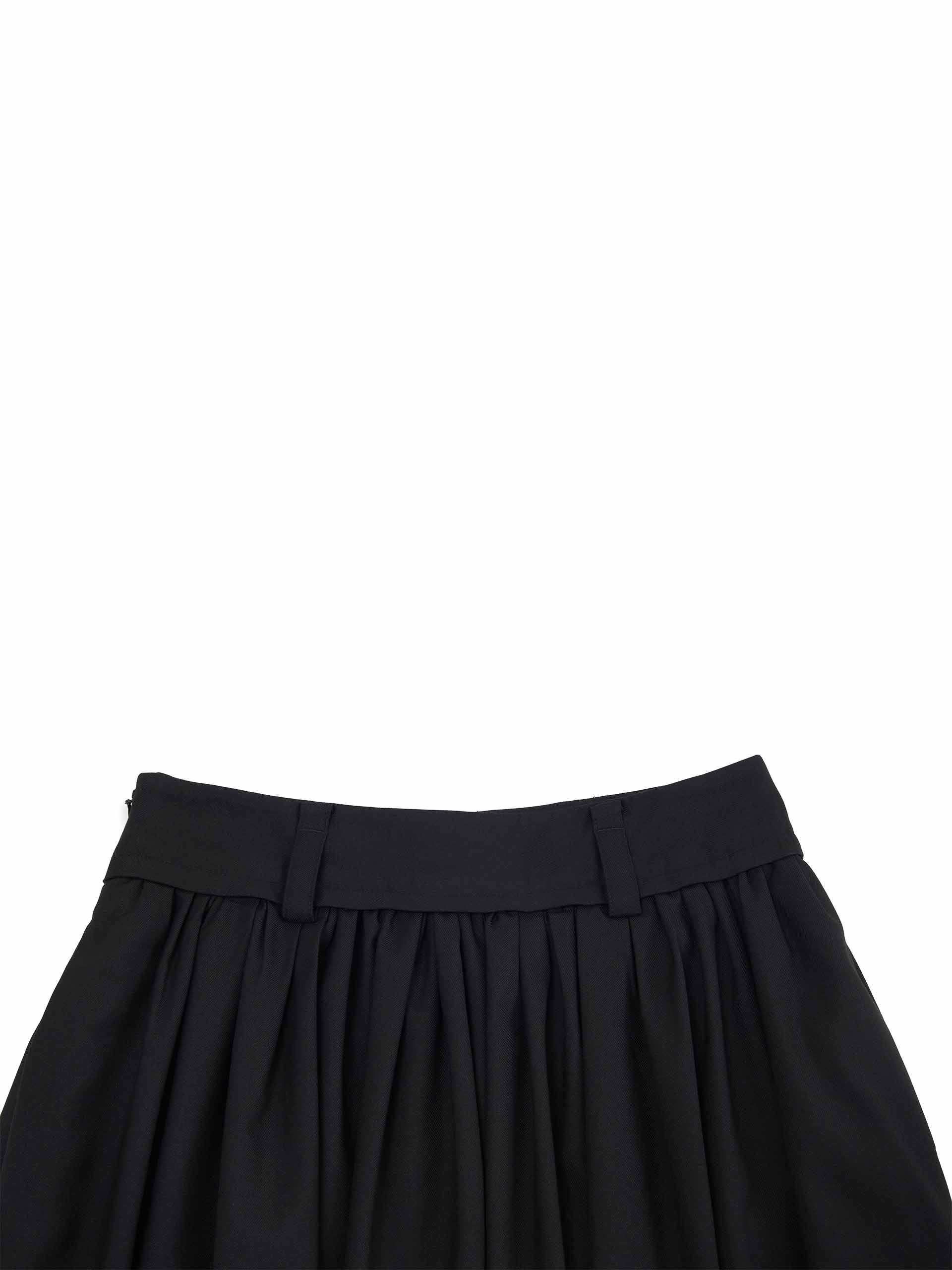 A-line Pleated Skirt with Belt - Image 6