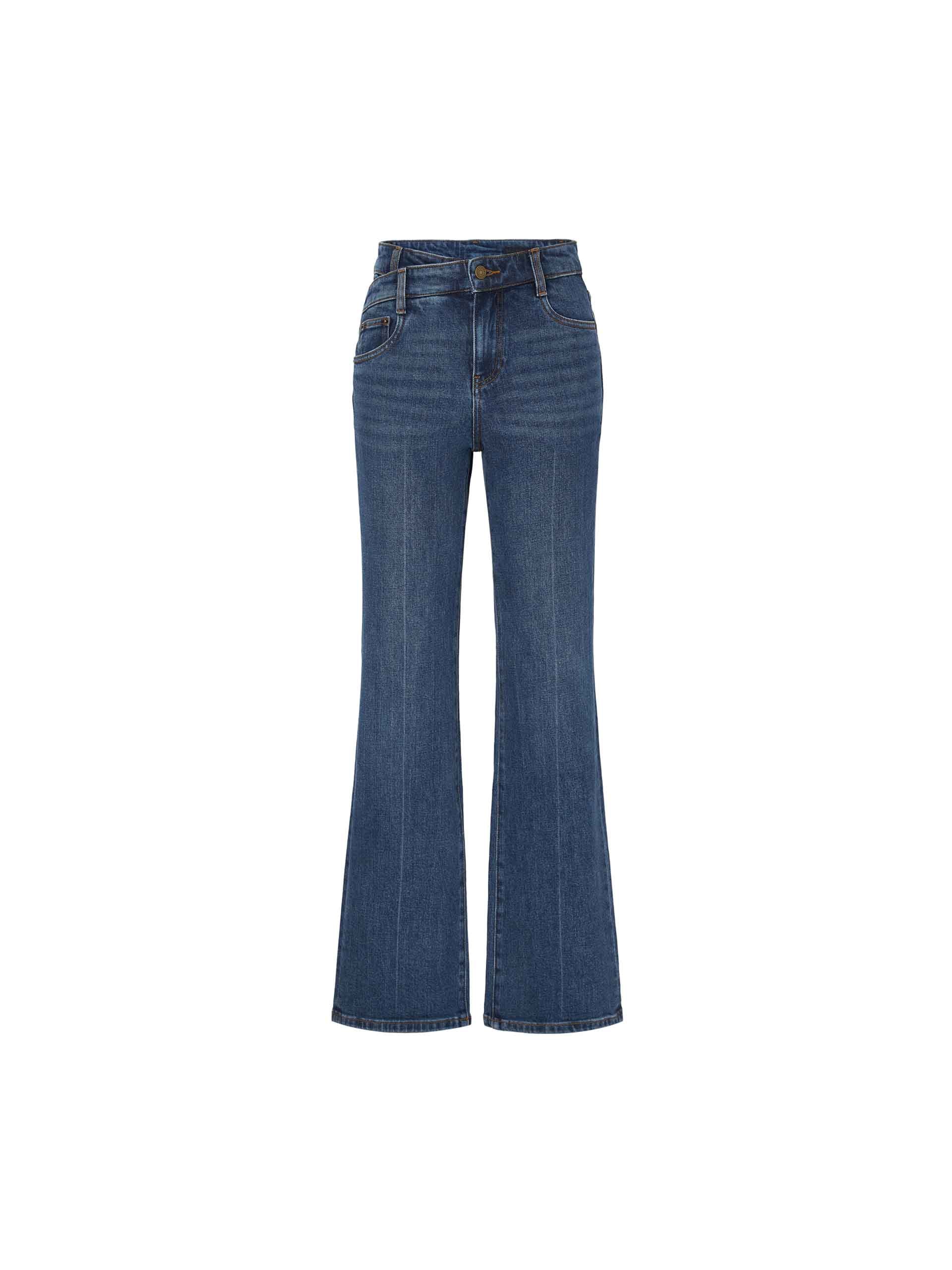 Asymmetric Waist Straight Jeans - Image 5