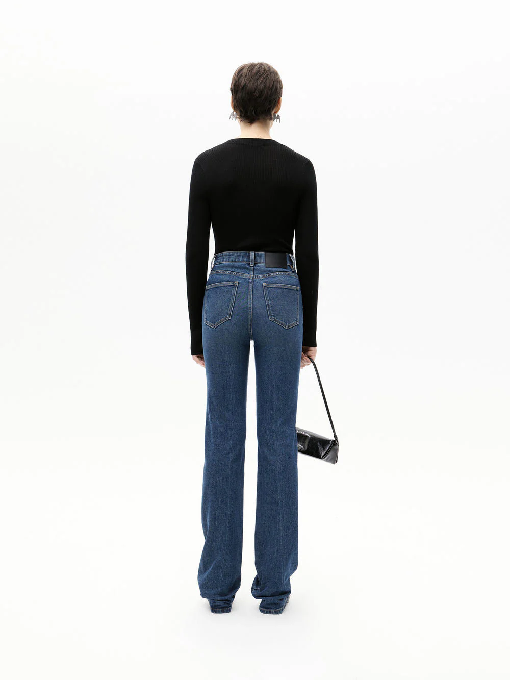 Asymmetric Waist Straight Jeans - Image 8