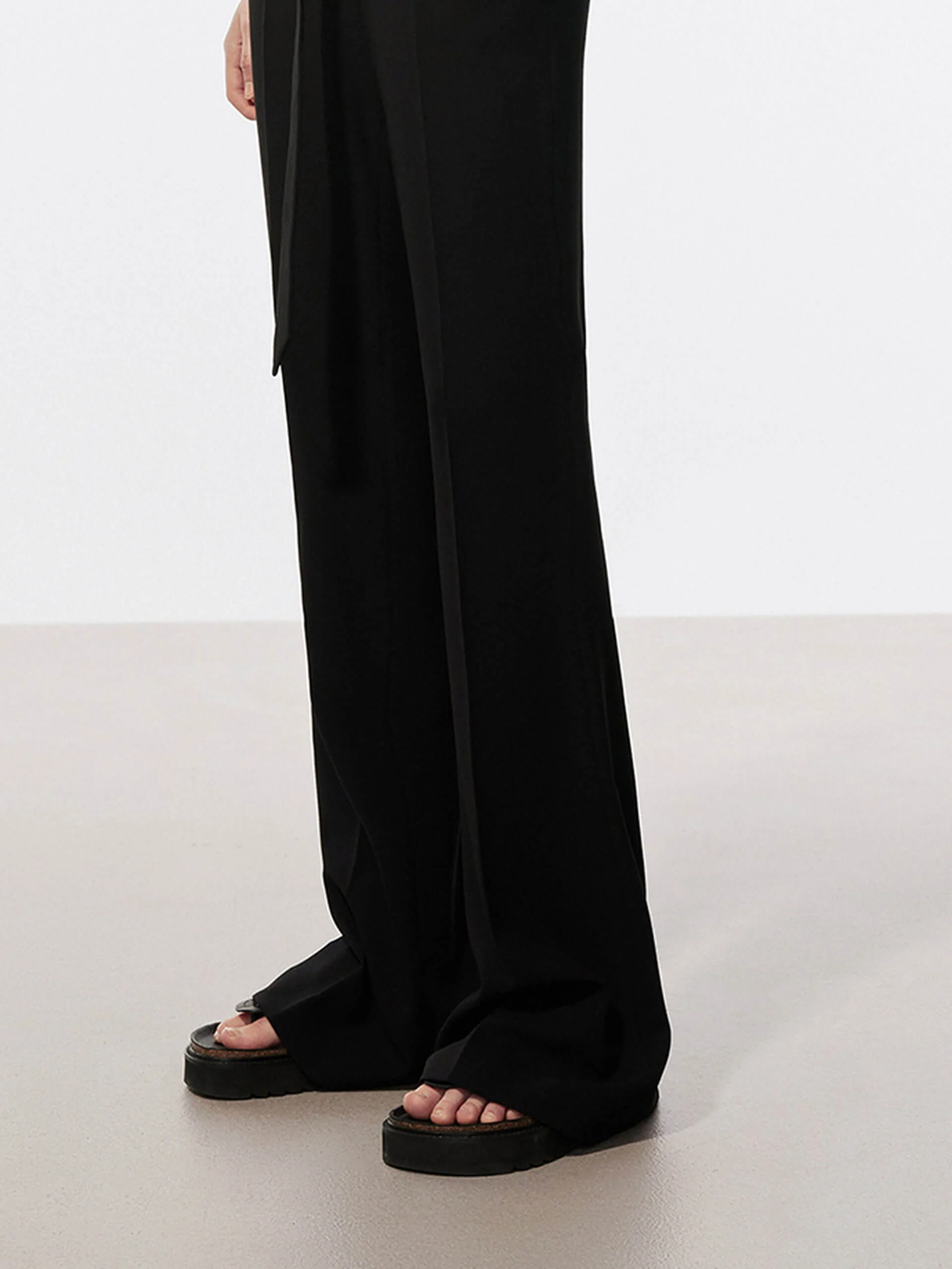 Belt Flared Cut Pants - Image 8