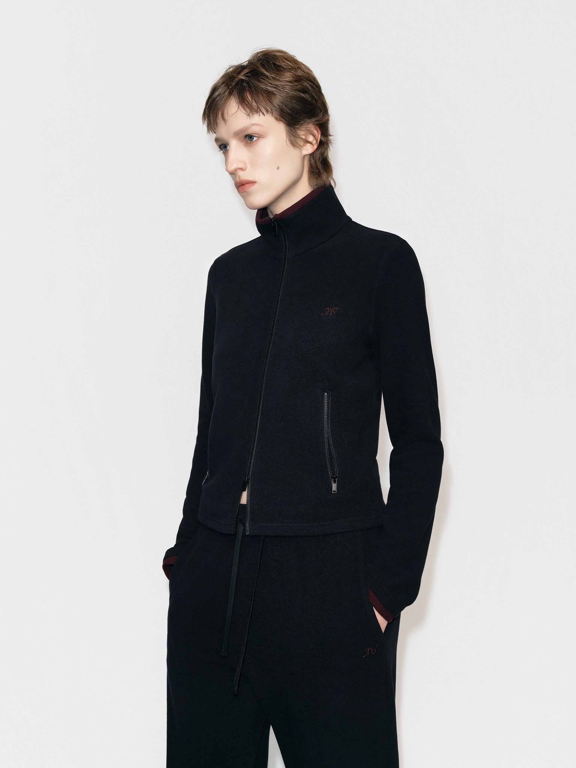 Black Two-way Zip Jacket - Image 3