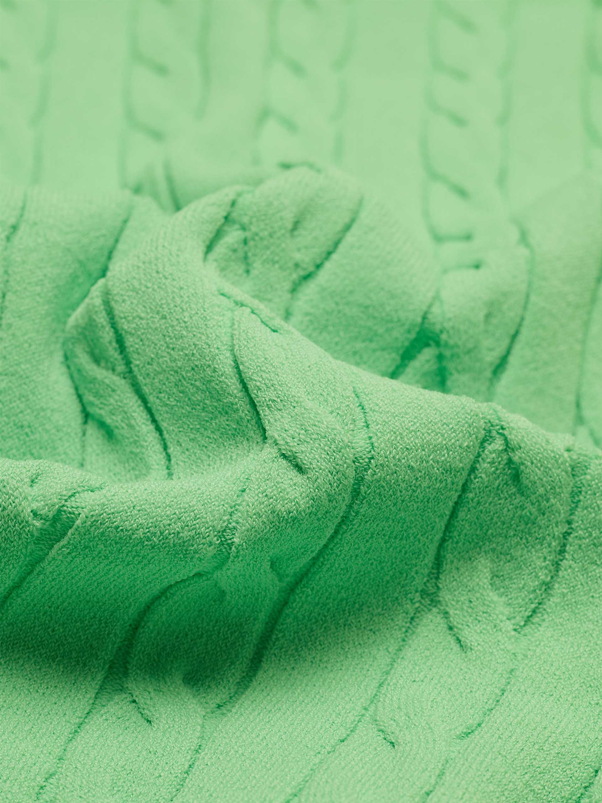 Cable Cropped Knit Top - Image 4