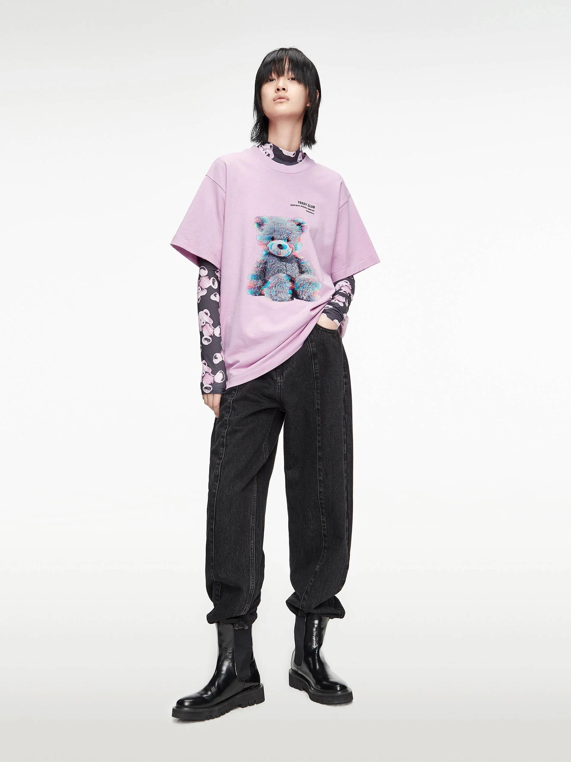 Cartoon Print Cotton T-shirt - Image 11