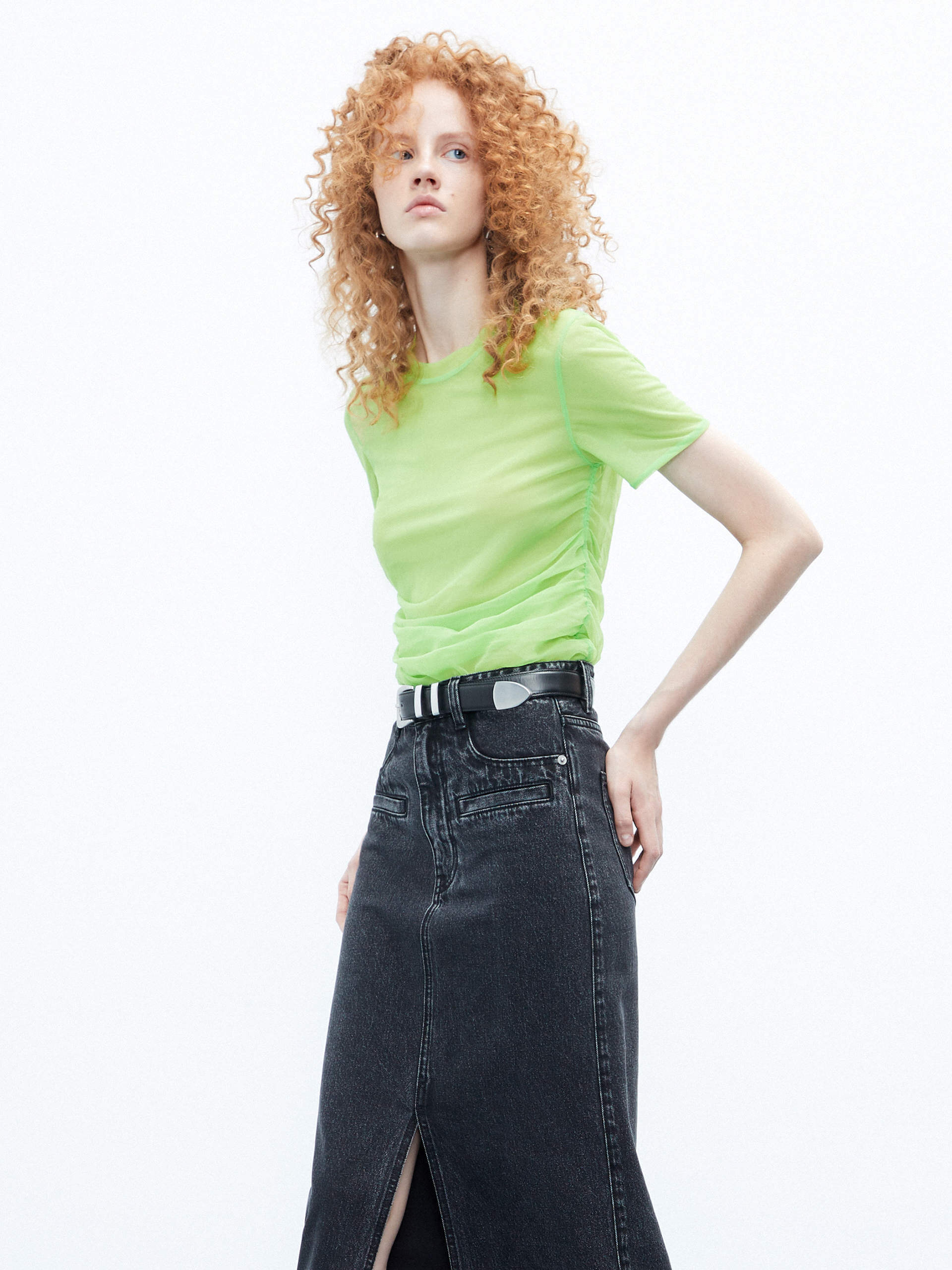 Chiffon Layered Pleated T-shirt - Image 10