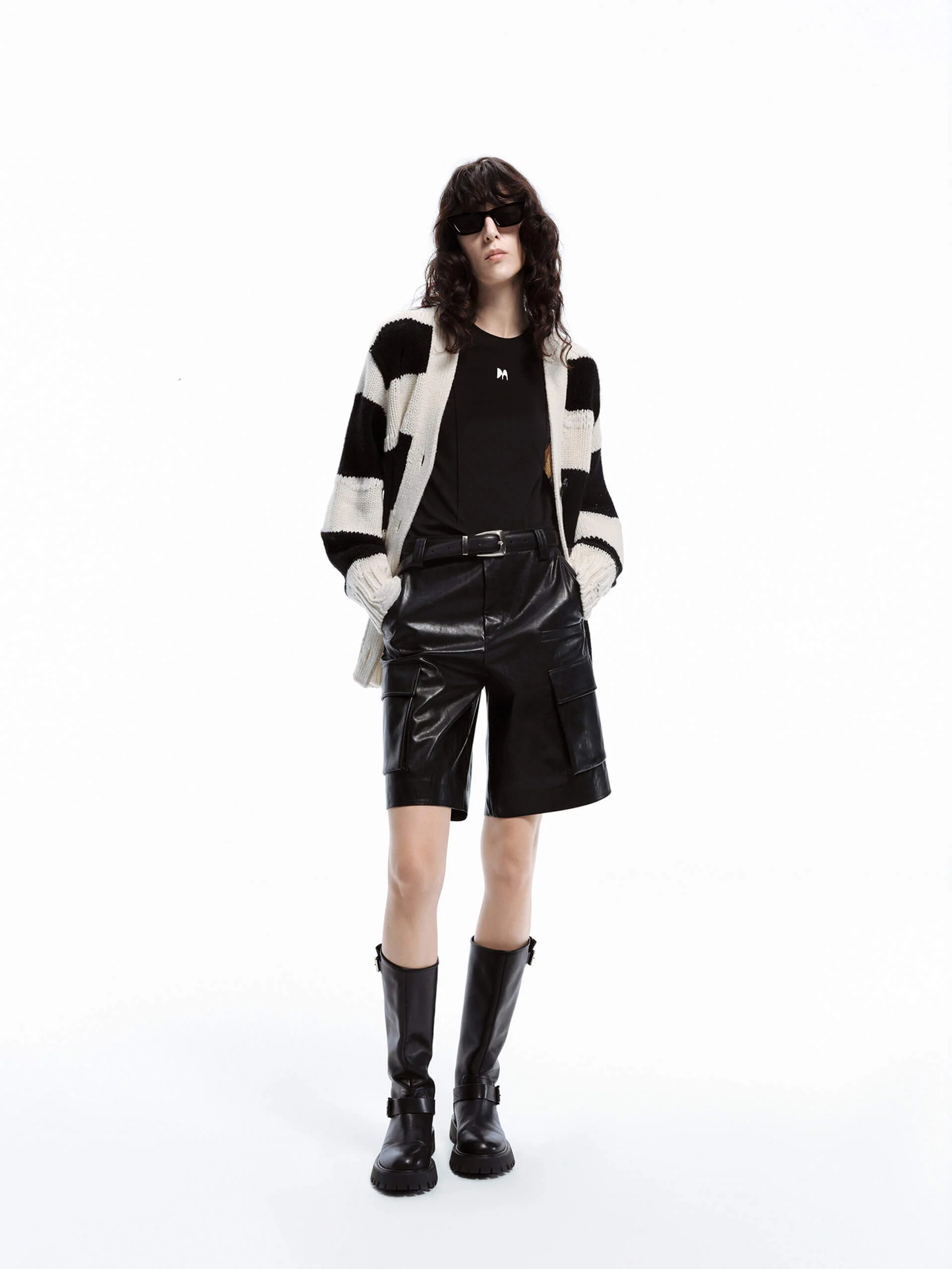 Contrast Distressed Knit Cardigan - Image 3