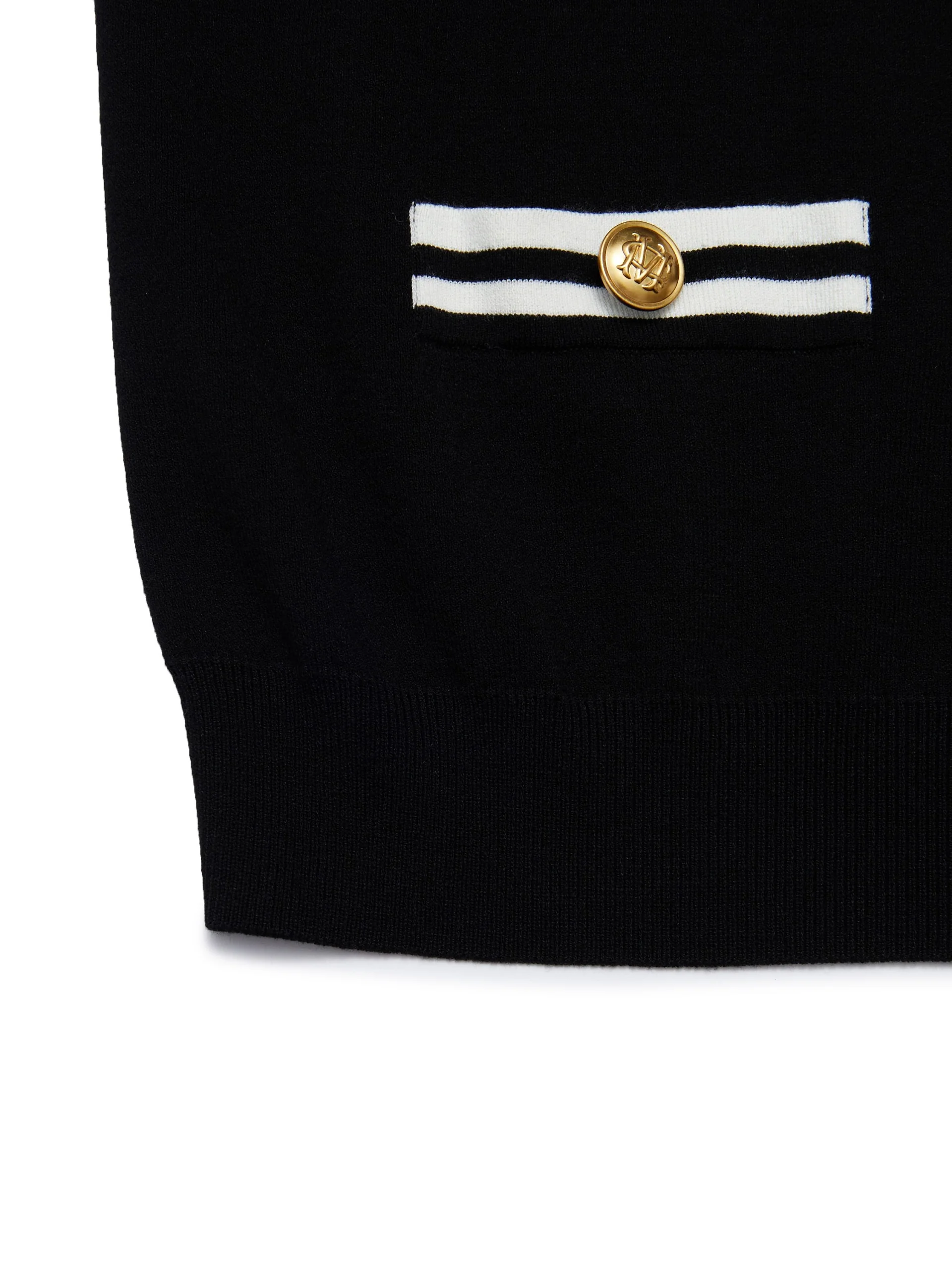 Contrast Metal Button Knit Top - Image 10