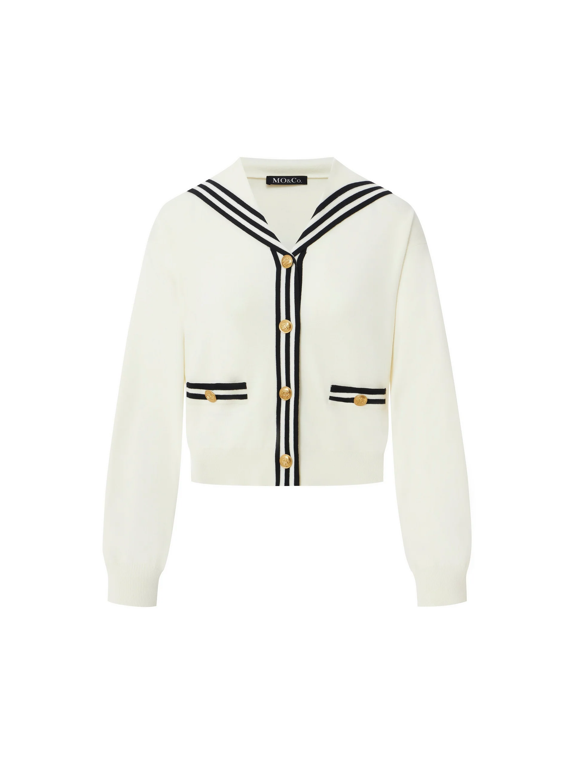 Contrast Metal Button Knit Top - Image 17