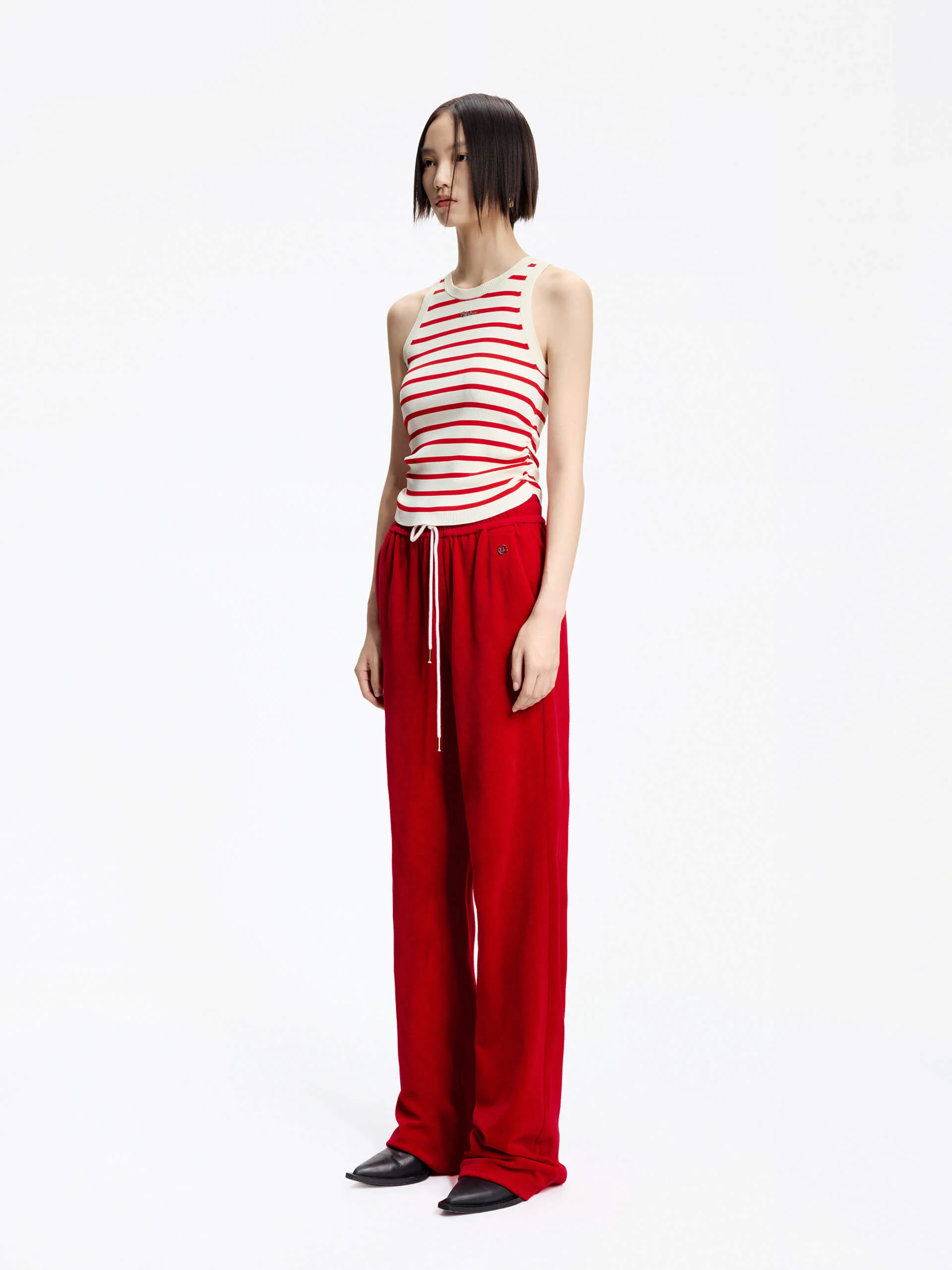 Contrast Pleated Knitted Top - Image 30