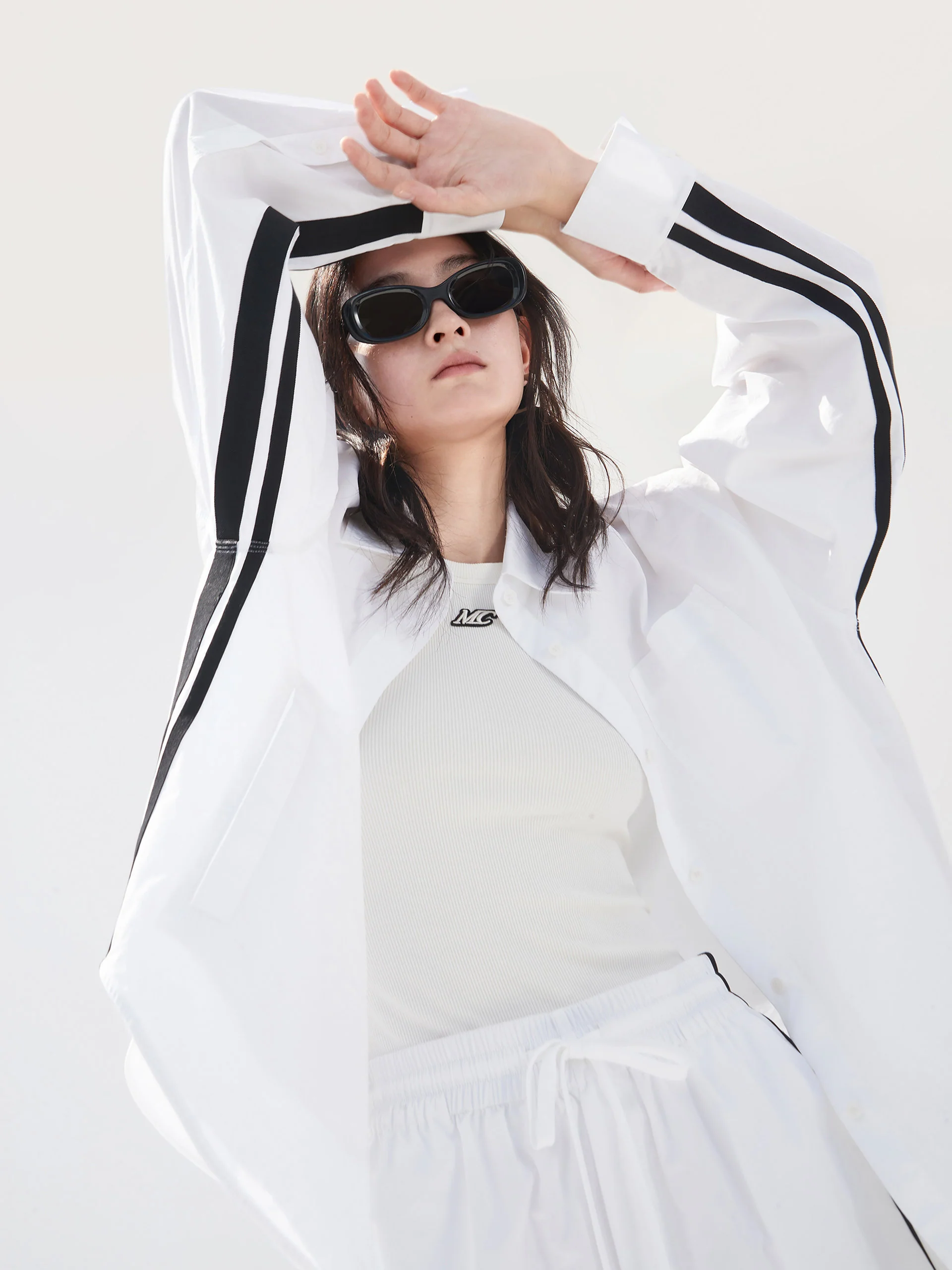 Contrast Trim Cotton Shirt - Image 20