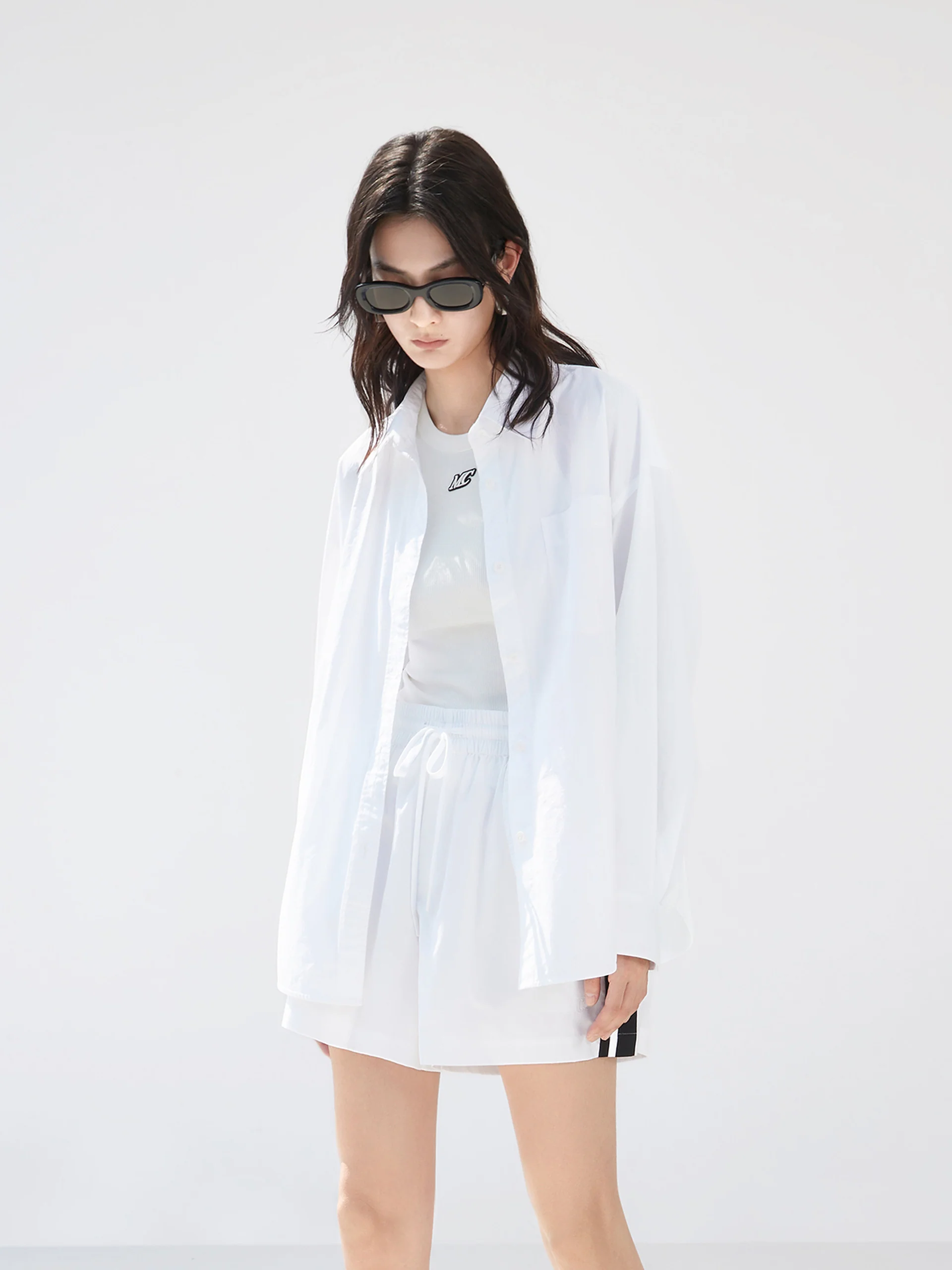 Contrast Trim Cotton Shirt - Image 21