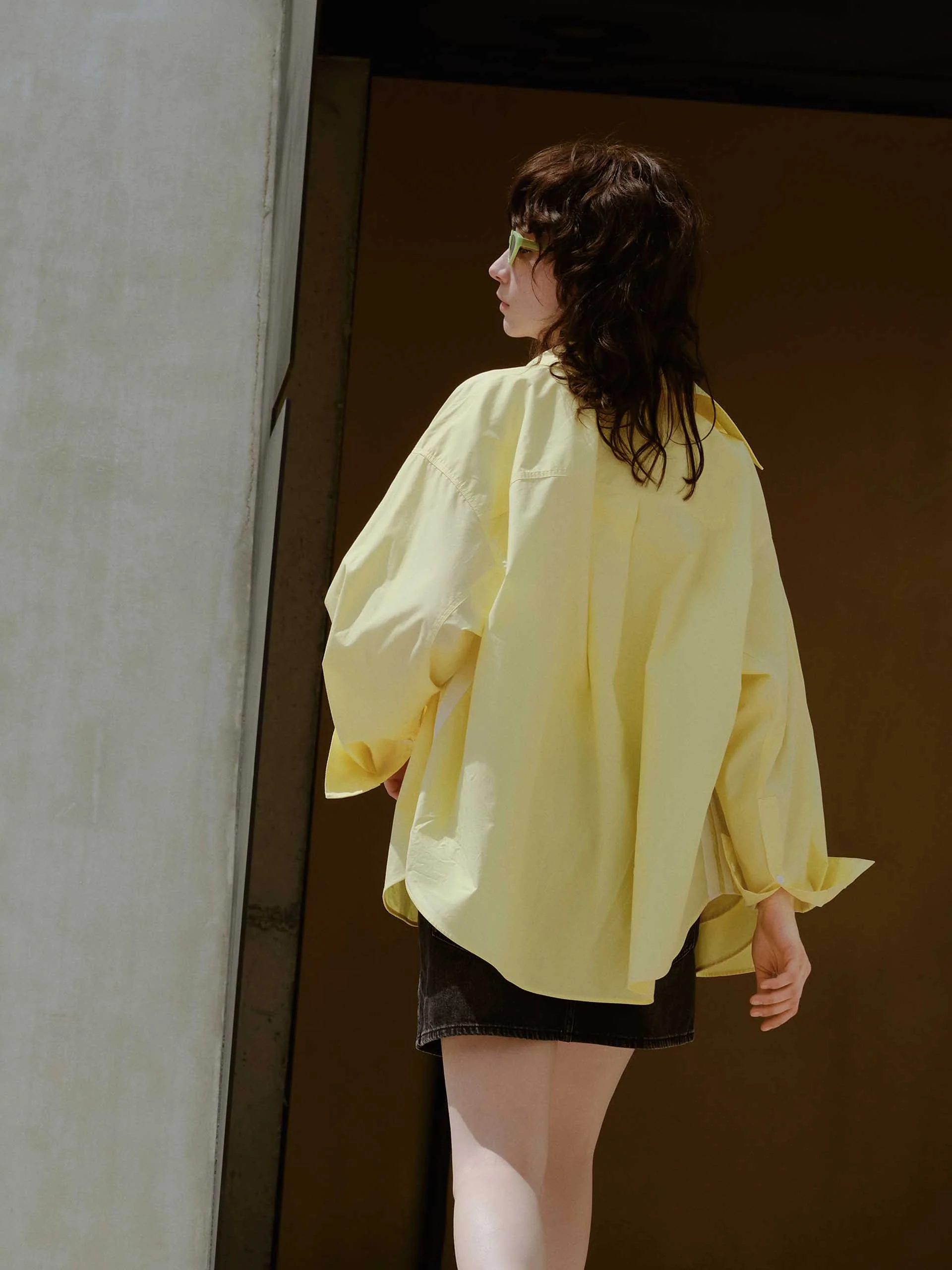 Contrast Trim Cotton Shirt - Image 4