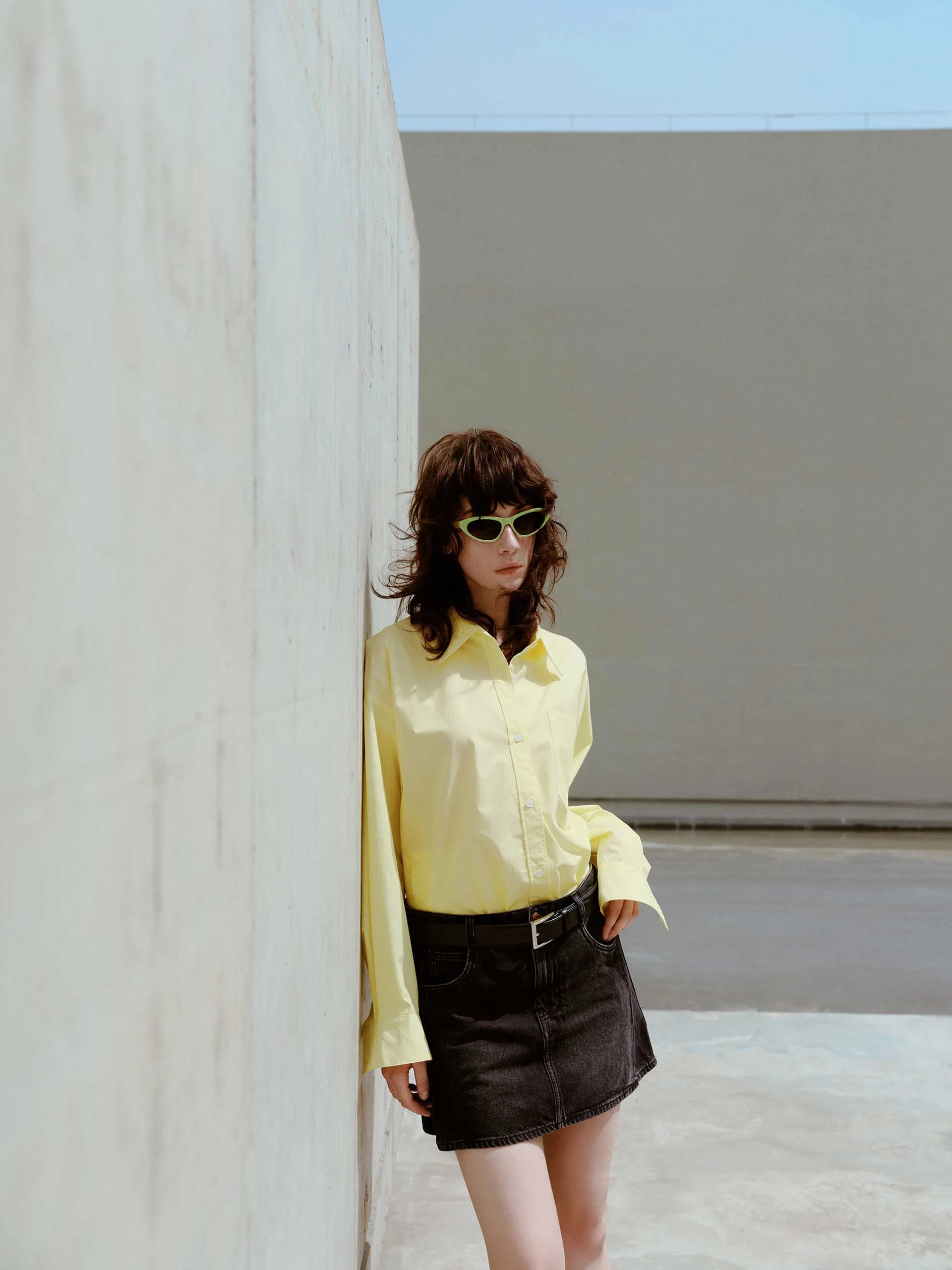 Contrast Trim Cotton Shirt - Image 5