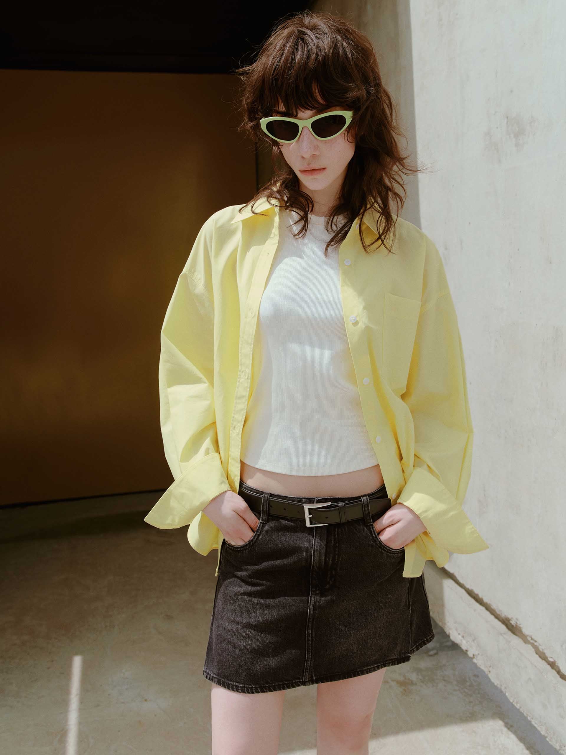 Contrast Trim Cotton Shirt - Image 6