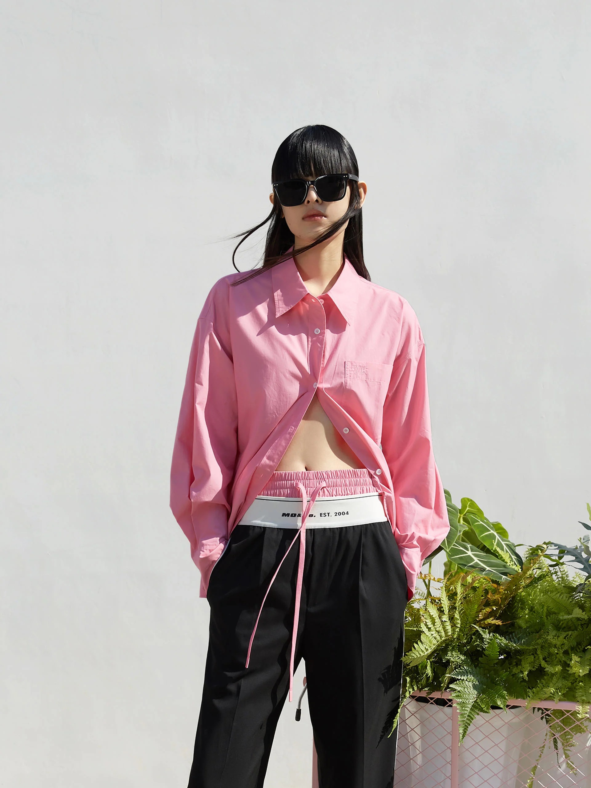 Contrast Trim Cotton Shirt - Image 8