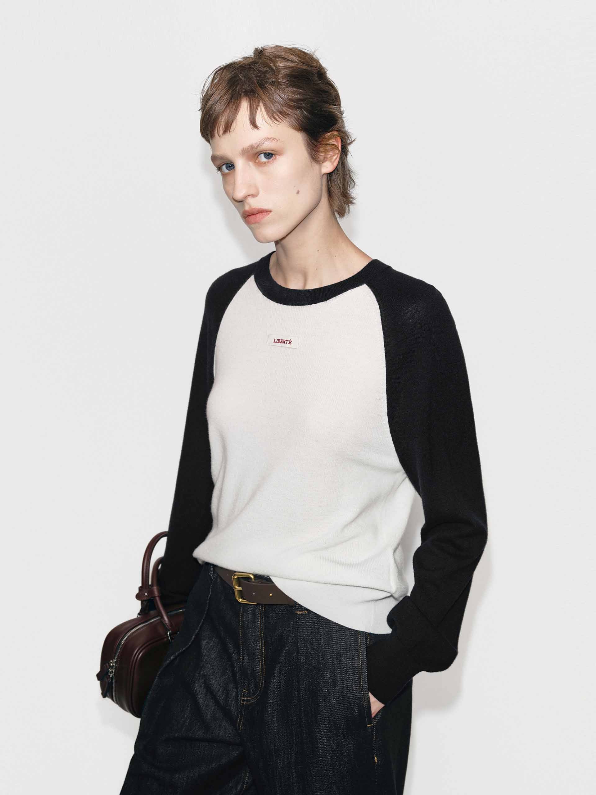 Contrast Wool Knitted Top - Image 3