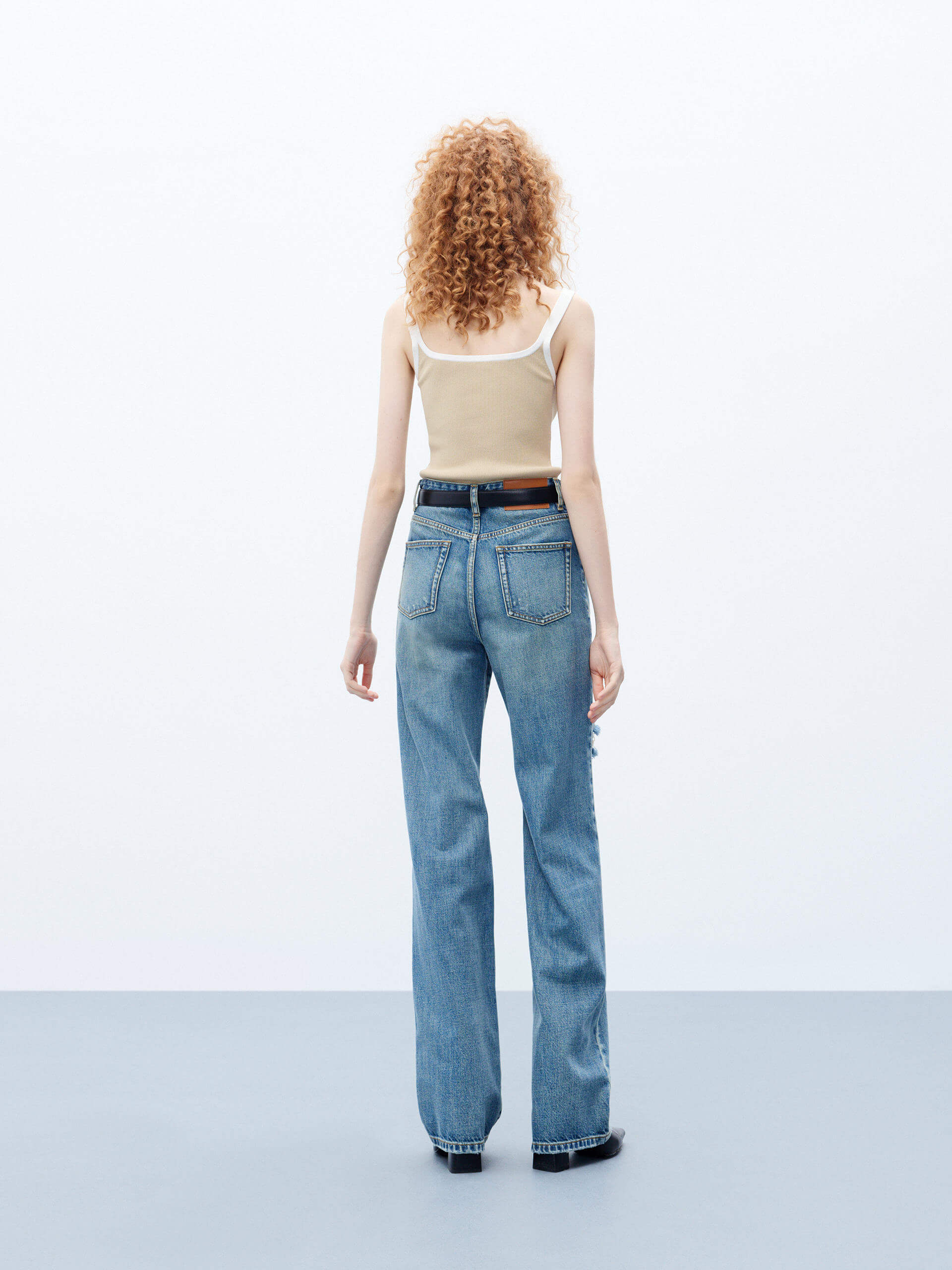 Contrasting Ribbed Tank Top - Image 12