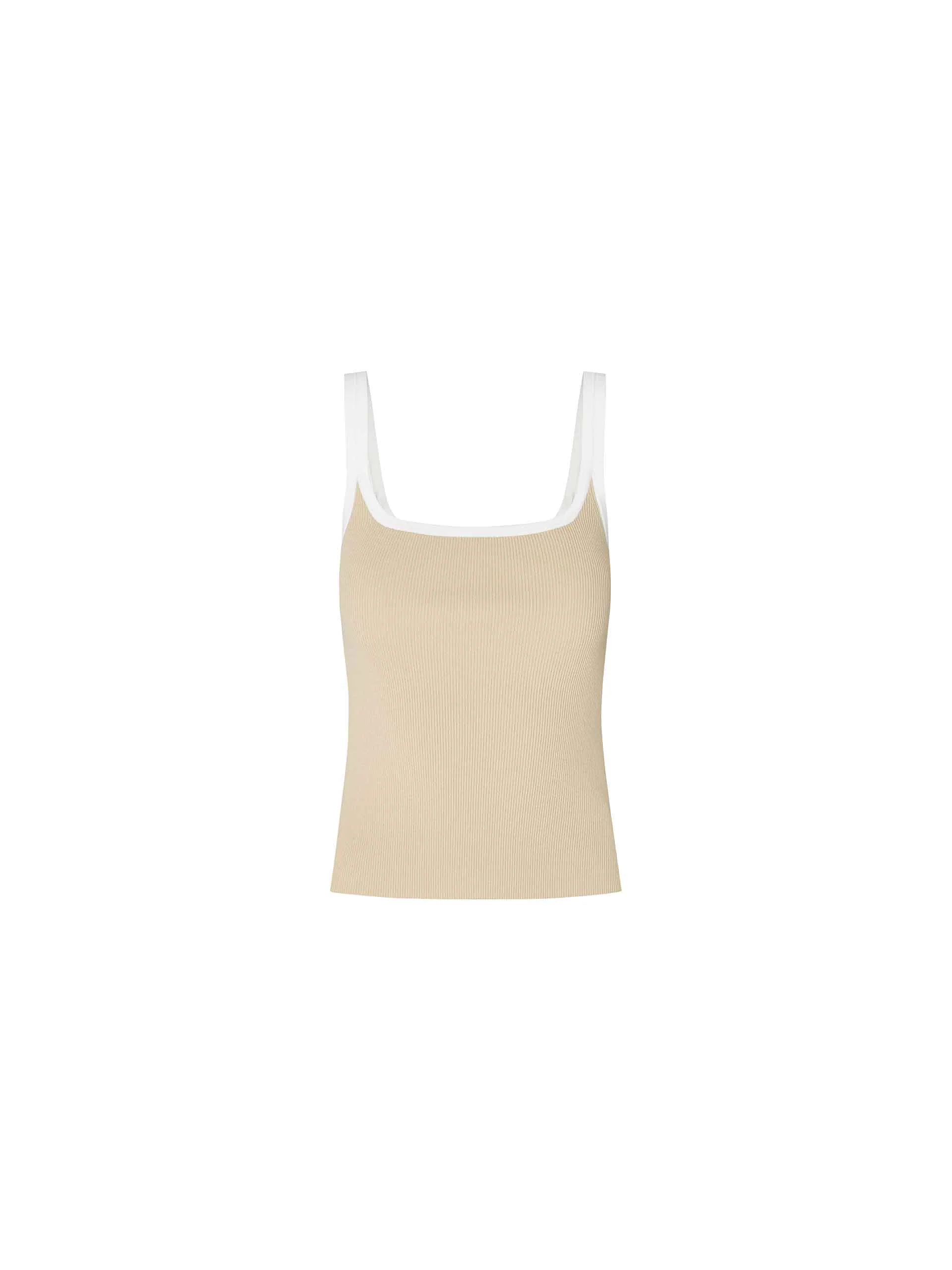 Contrasting Ribbed Tank Top - Image 13