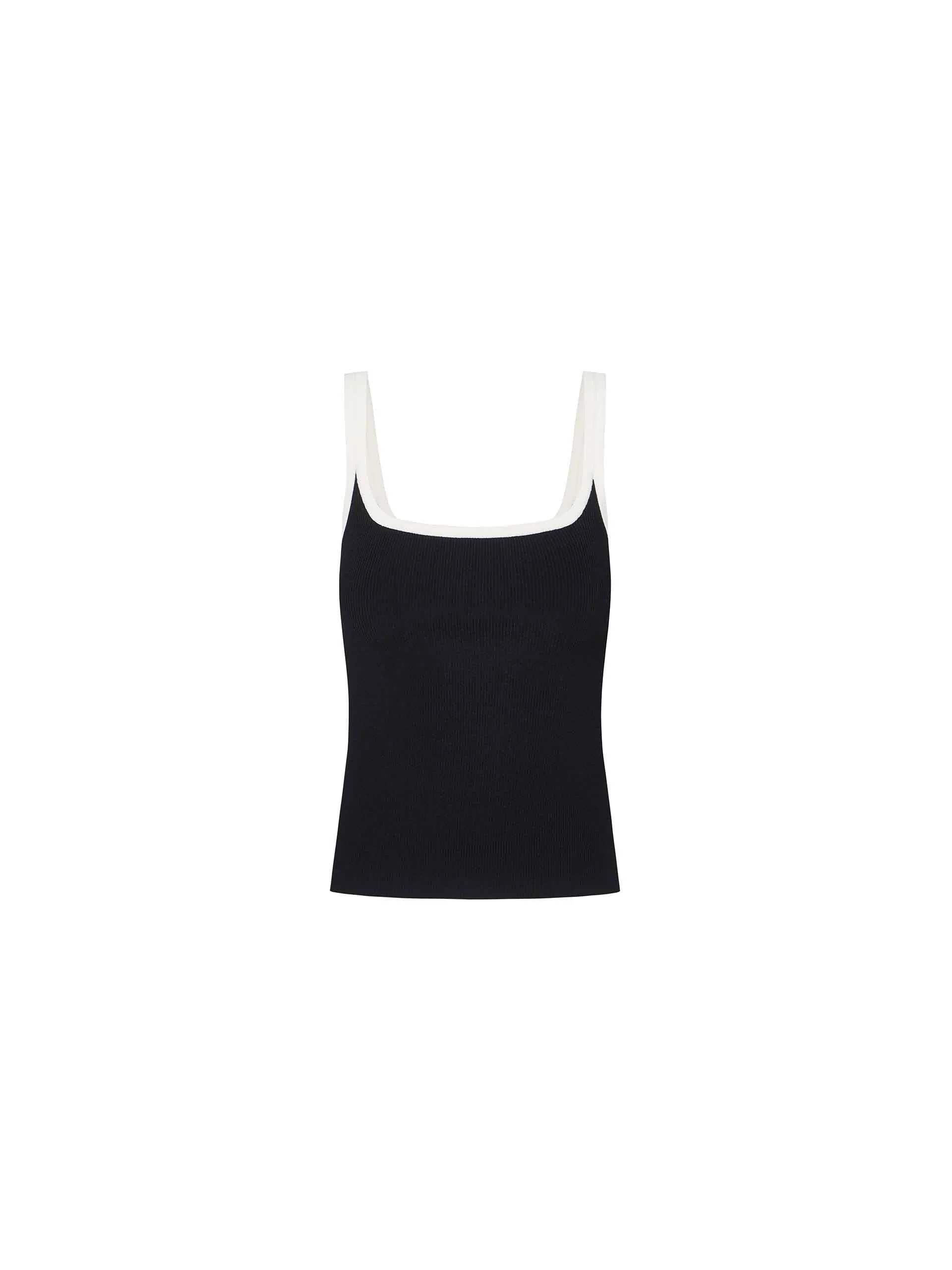 Contrasting Ribbed Tank Top - Image 17