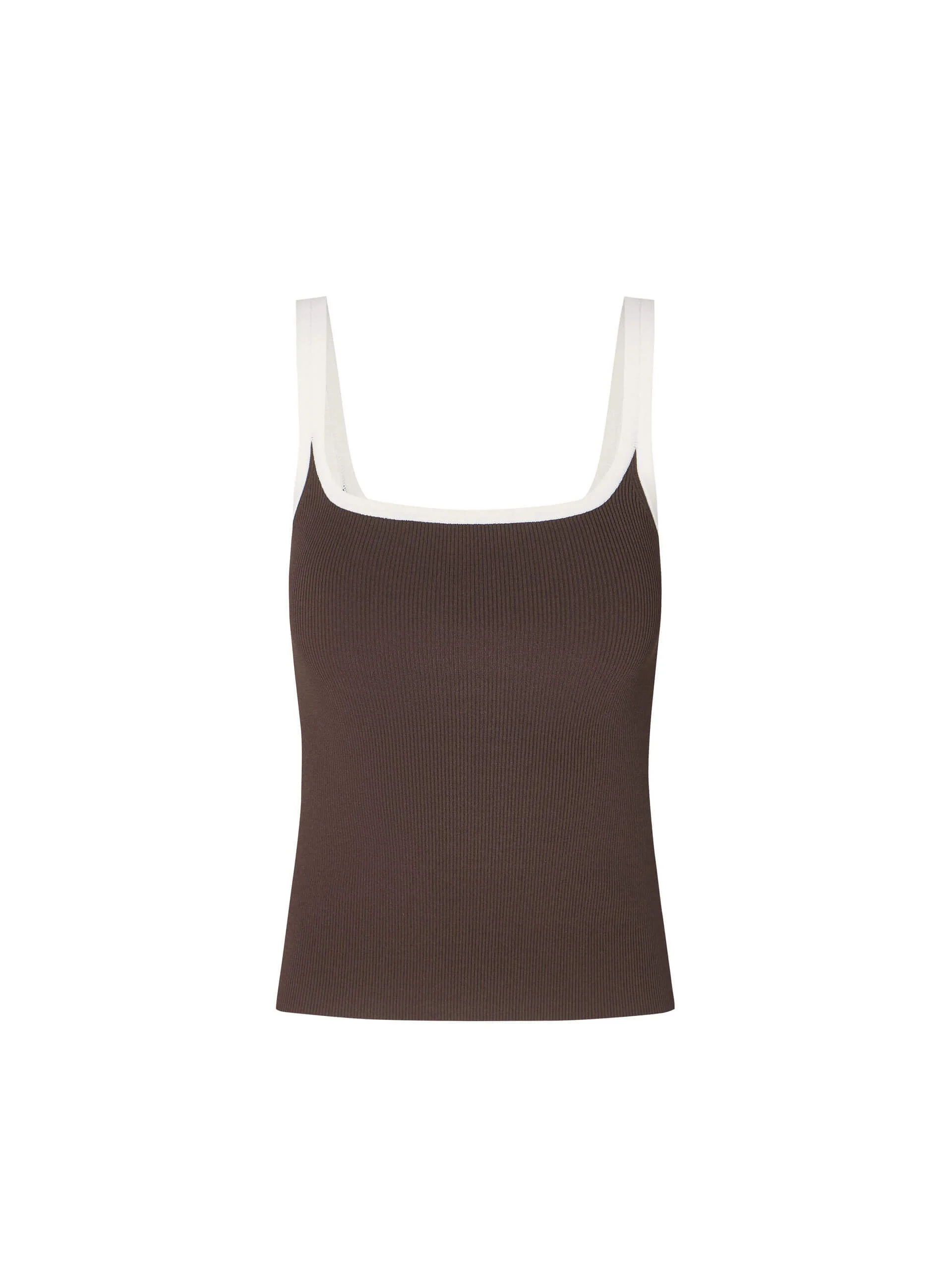 Contrasting Ribbed Tank Top - Image 5