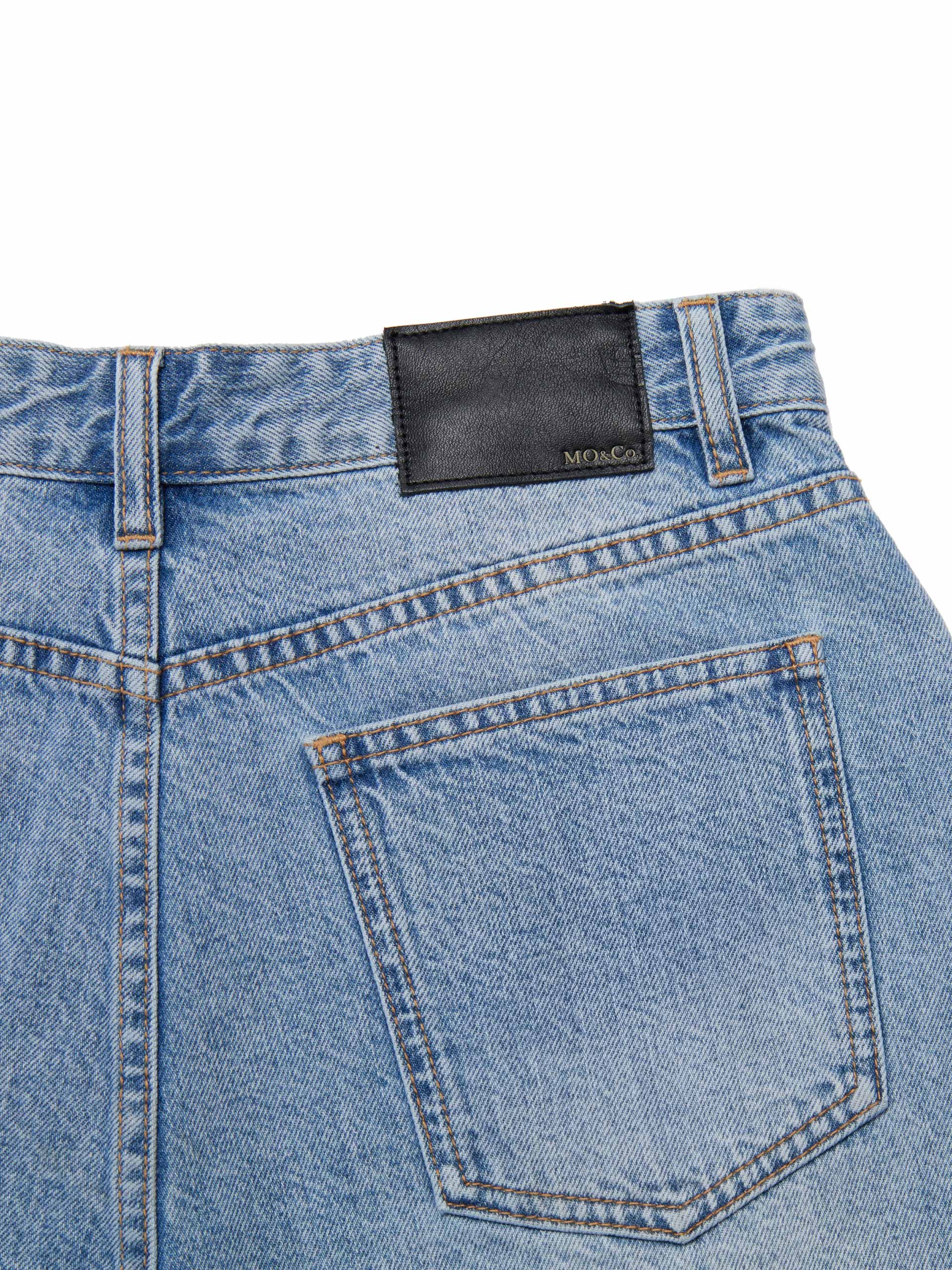Cotton High Waist Denim Shorts - Image 10