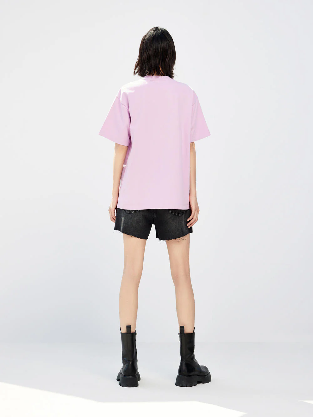 Cotton High Waist Denim Shorts - Image 14