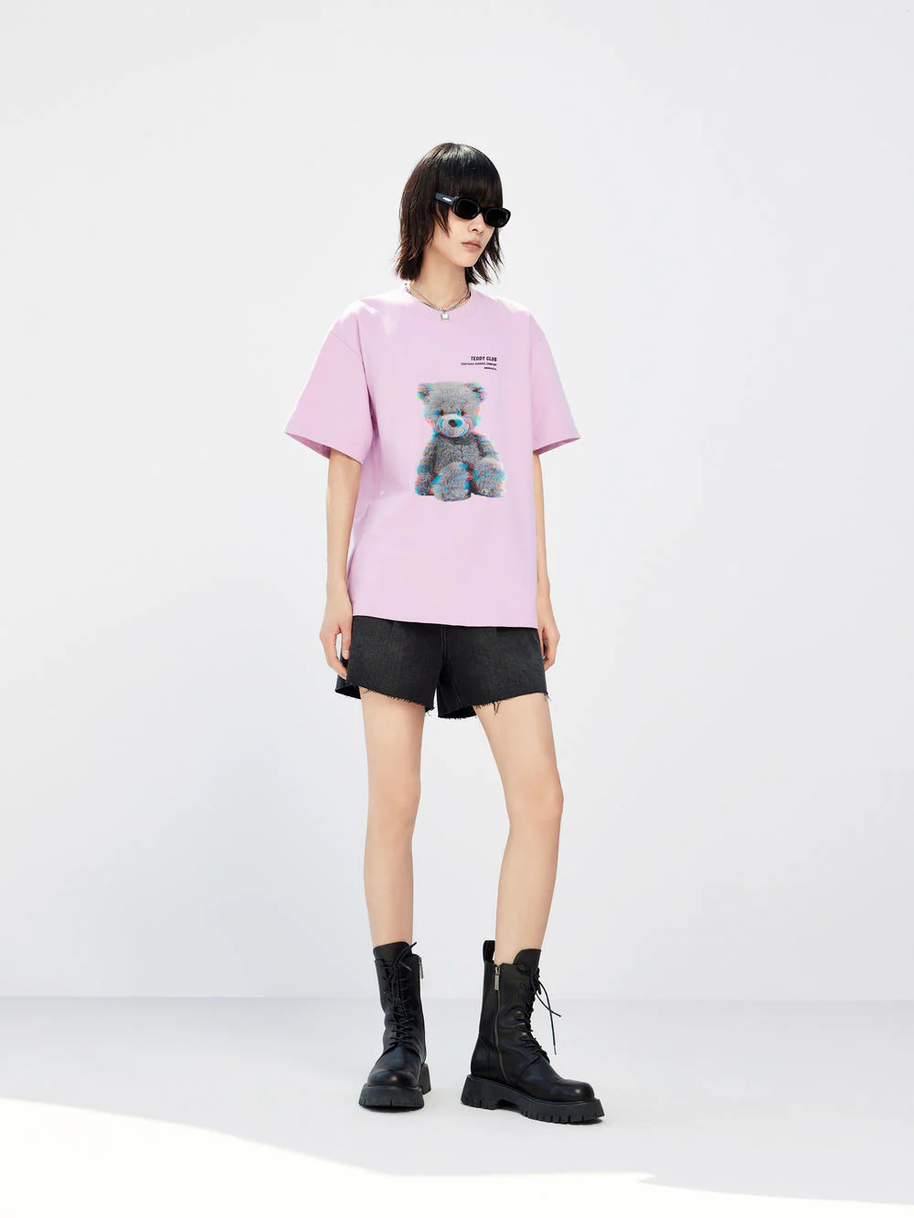 Cotton High Waist Denim Shorts - Image 16