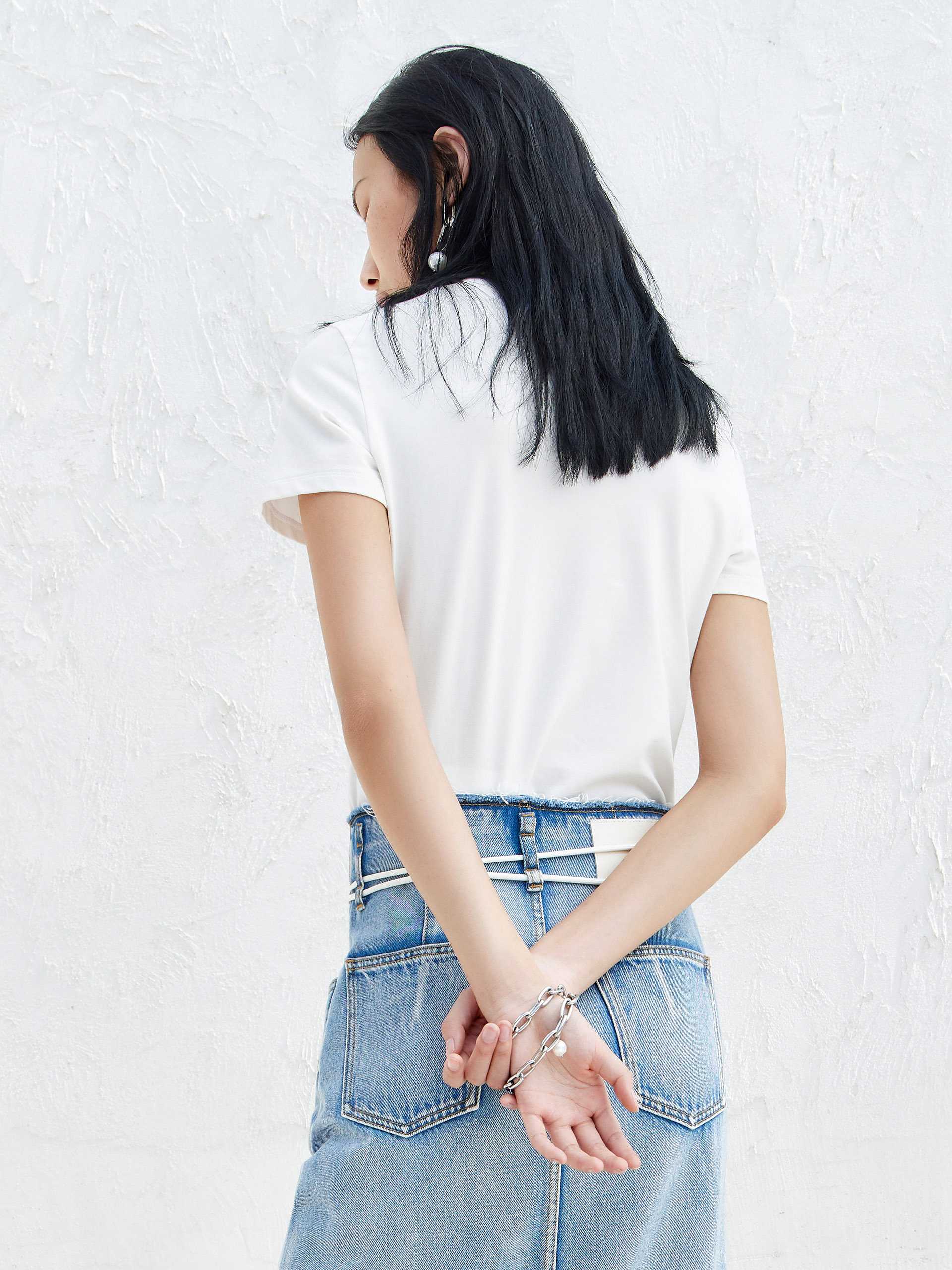 Cotton Letter LOGO T-shirt - Image 4