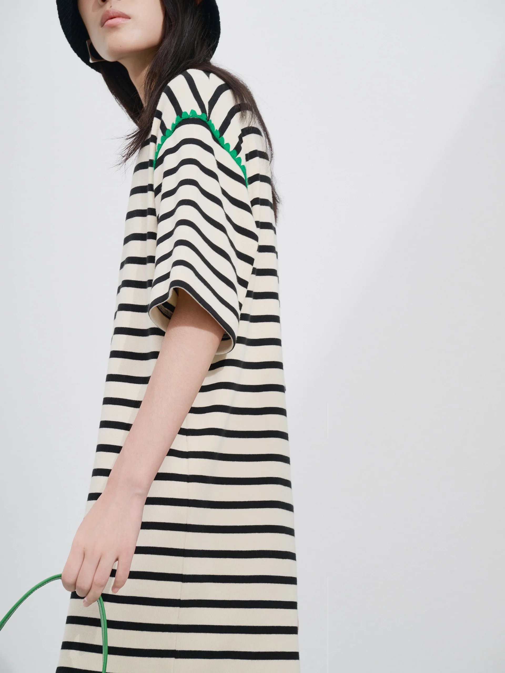 Cotton Striped Dress - Image 7