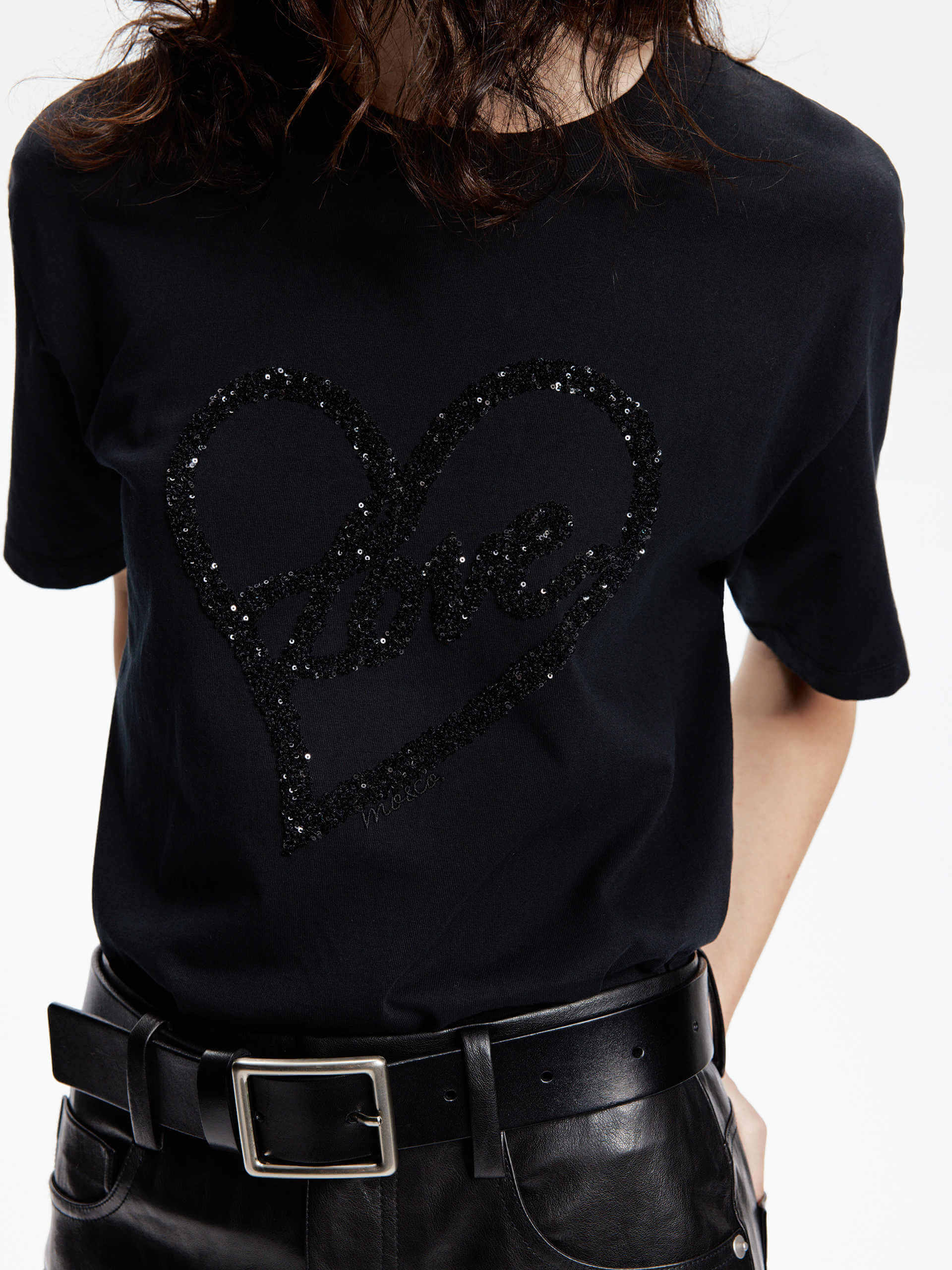 Cotton T-shirt with Heart Pattern - Image 14