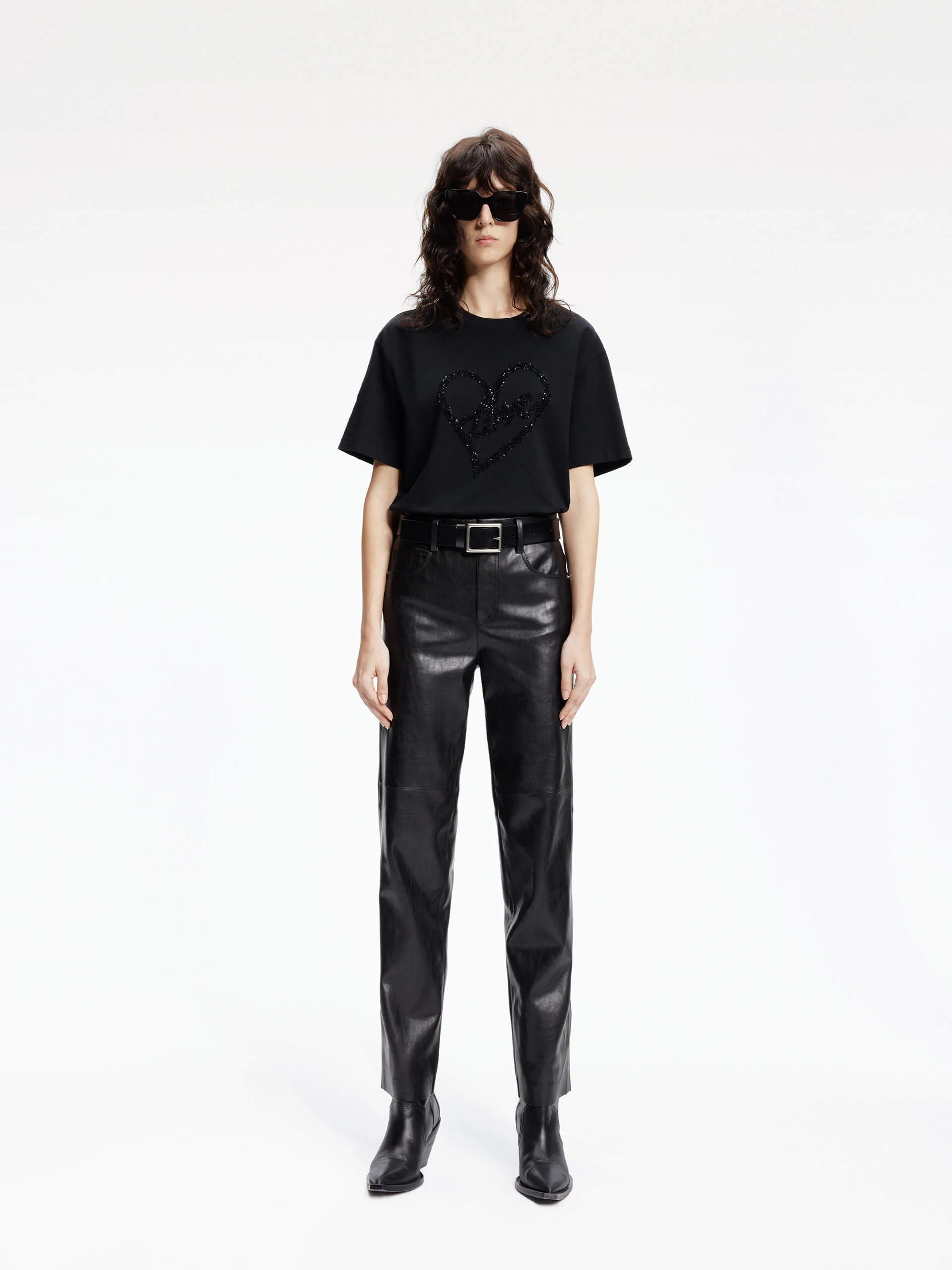 Cotton T-shirt with Heart Pattern - Image 15