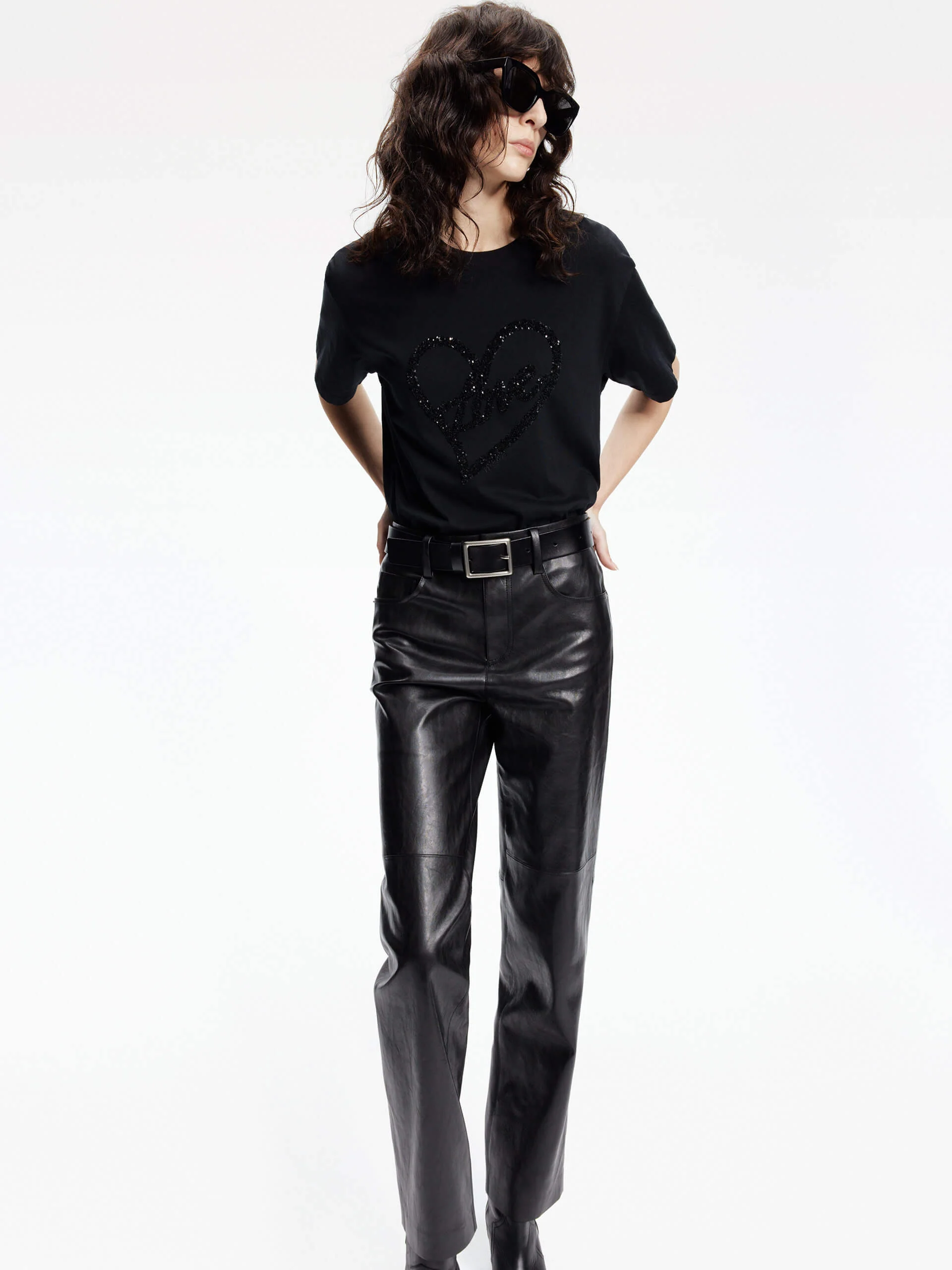 Cotton T-shirt with Heart Pattern - Image 16