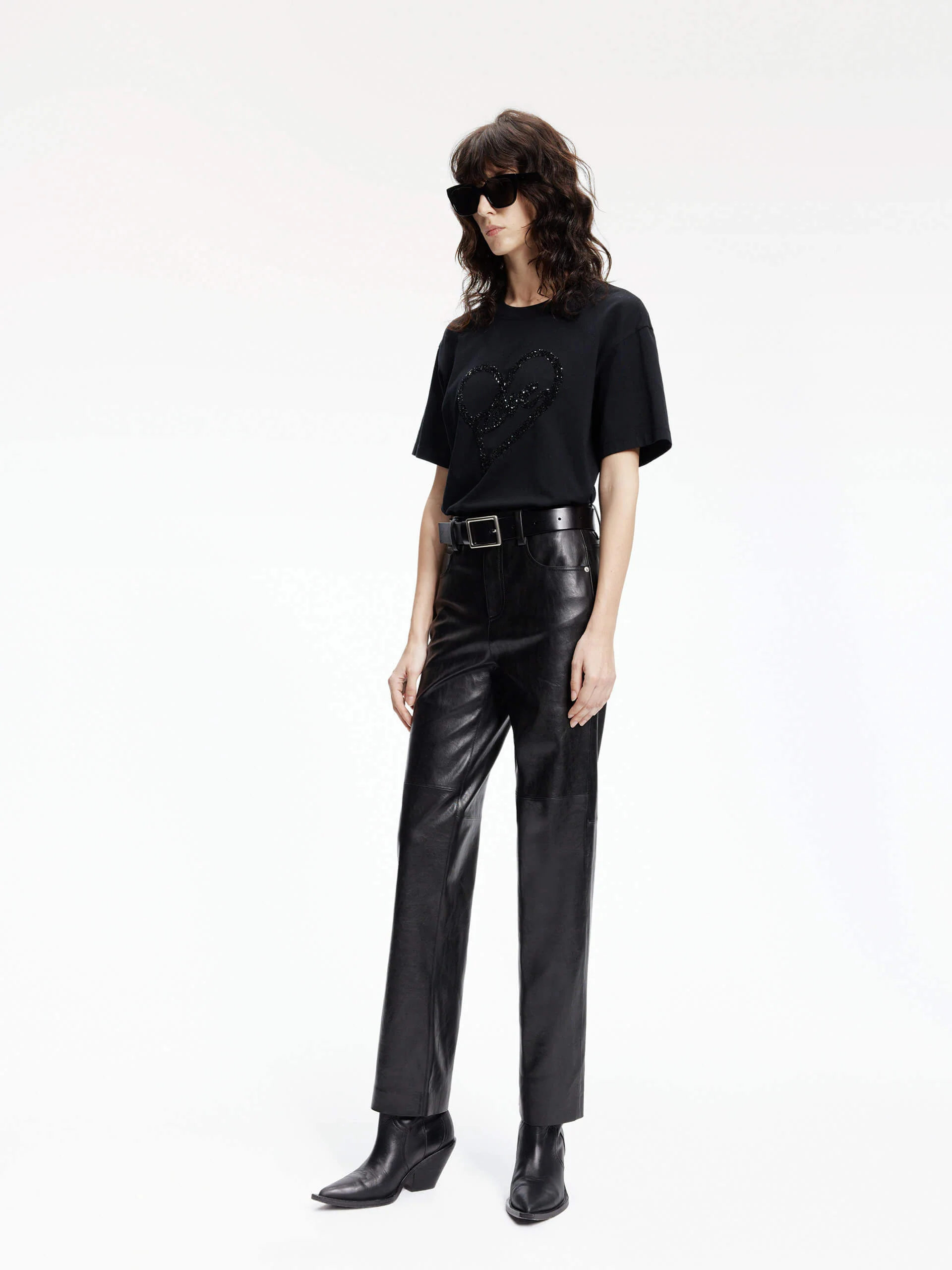 Cotton T-shirt with Heart Pattern - Image 21