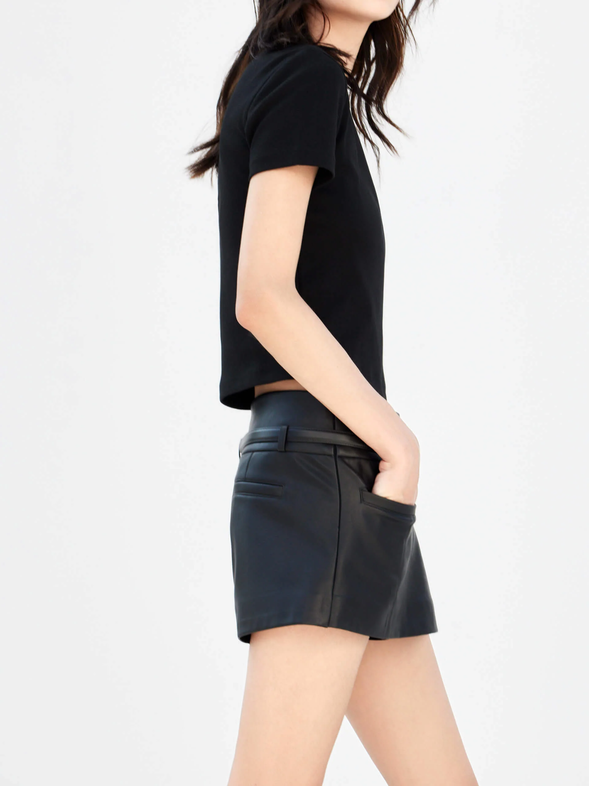 HOT SALE Crewneck Cotton Openwork T-shirt - Image 10