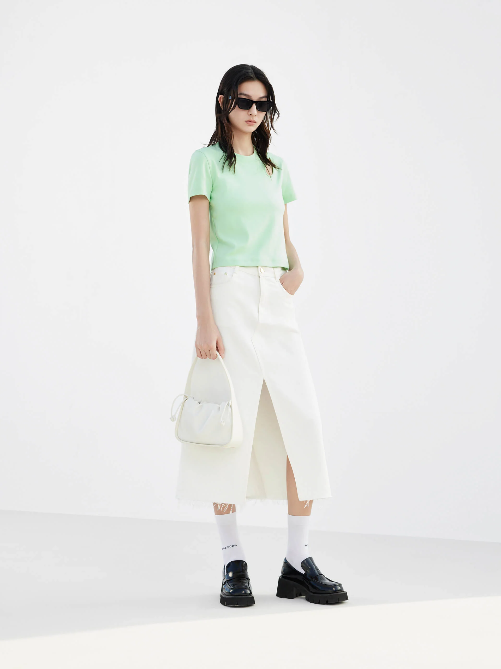 HOT SALE Crewneck Cotton Openwork T-shirt - Image 20