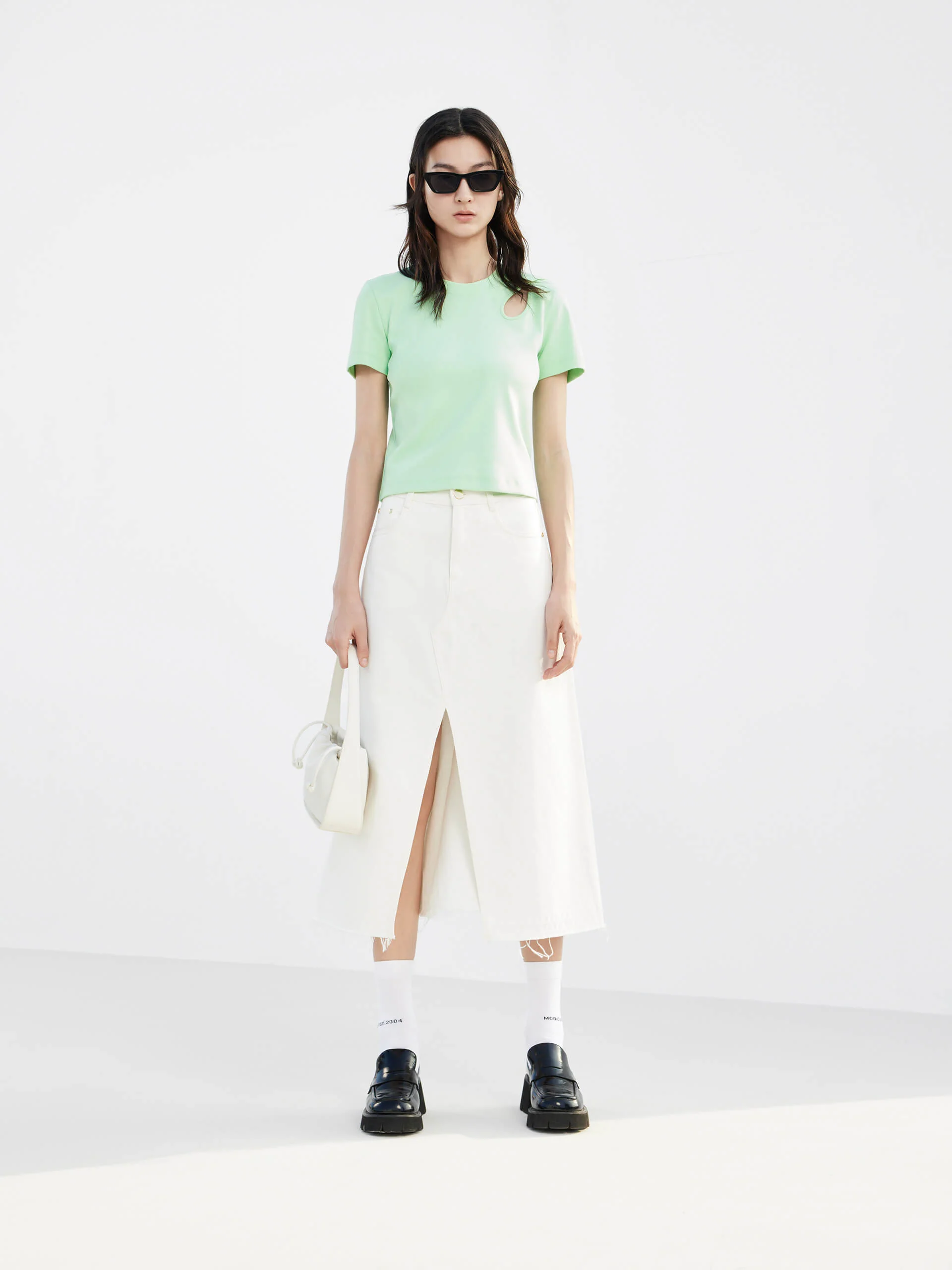 HOT SALE Crewneck Cotton Openwork T-shirt - Image 21