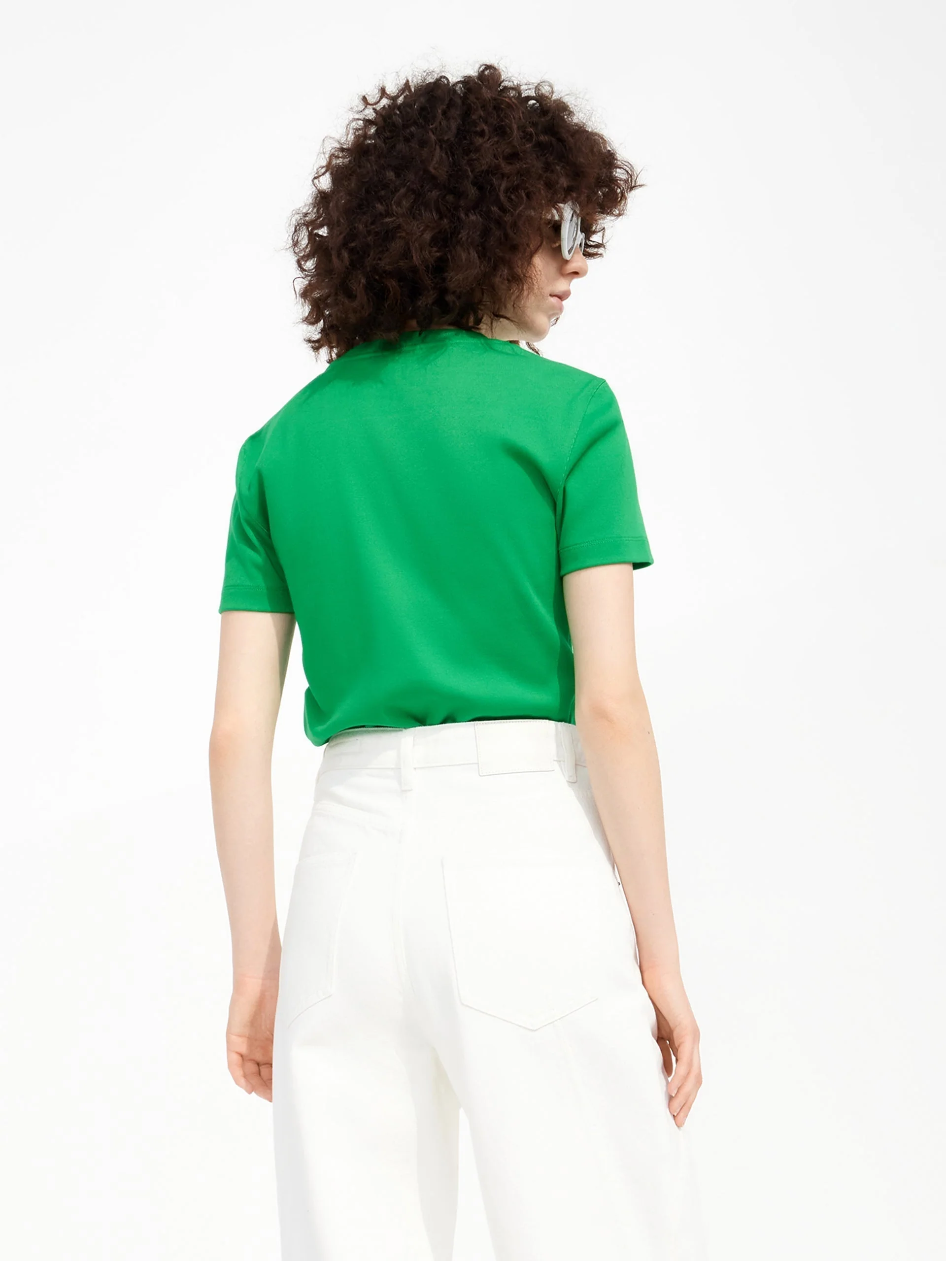 HOT SALE Crewneck Cotton Openwork T-shirt - Image 5