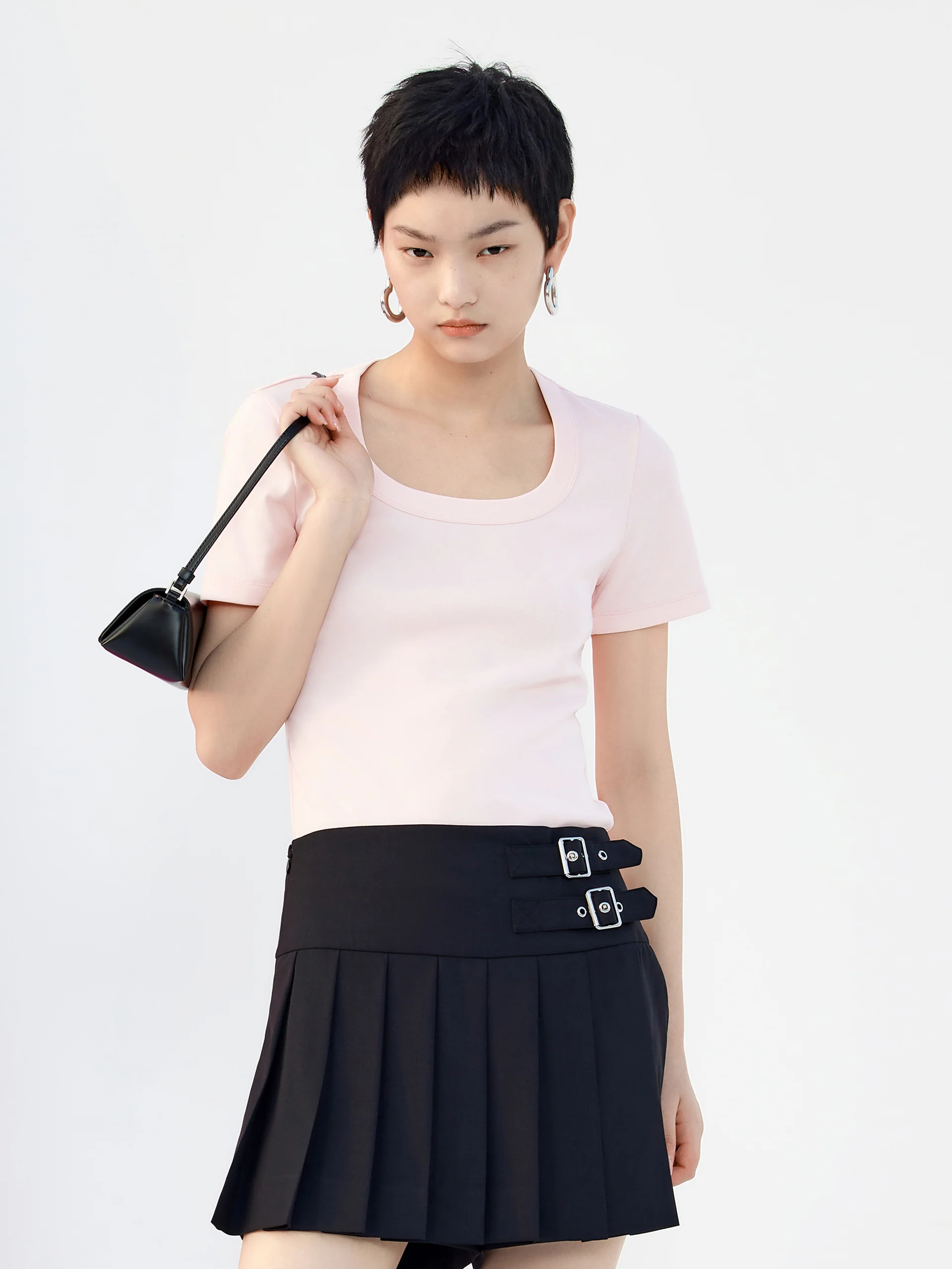 Crewneck Elastic T-shirt - Image 18