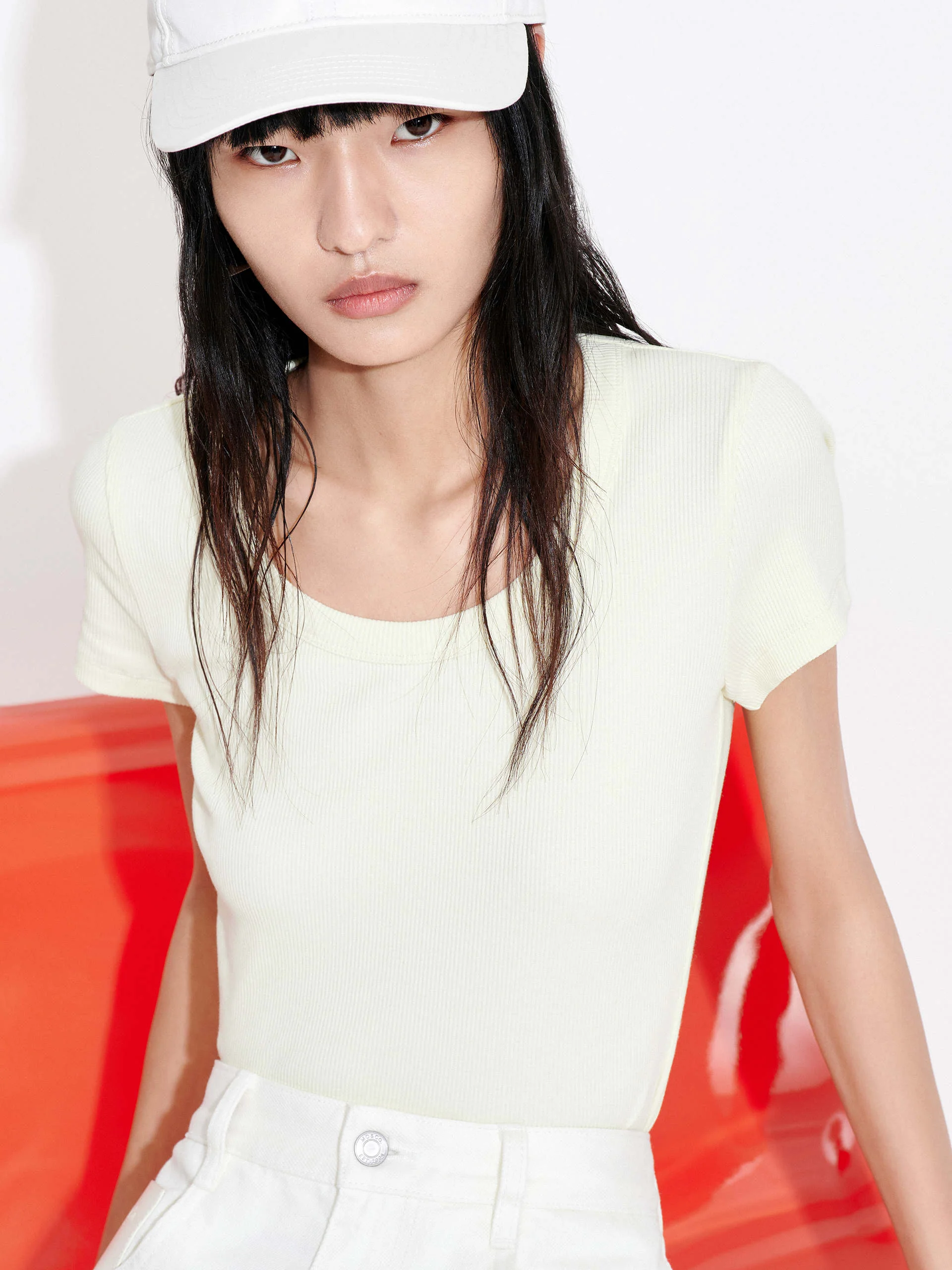 Cropped Slim Fit T-shirt - Image 12