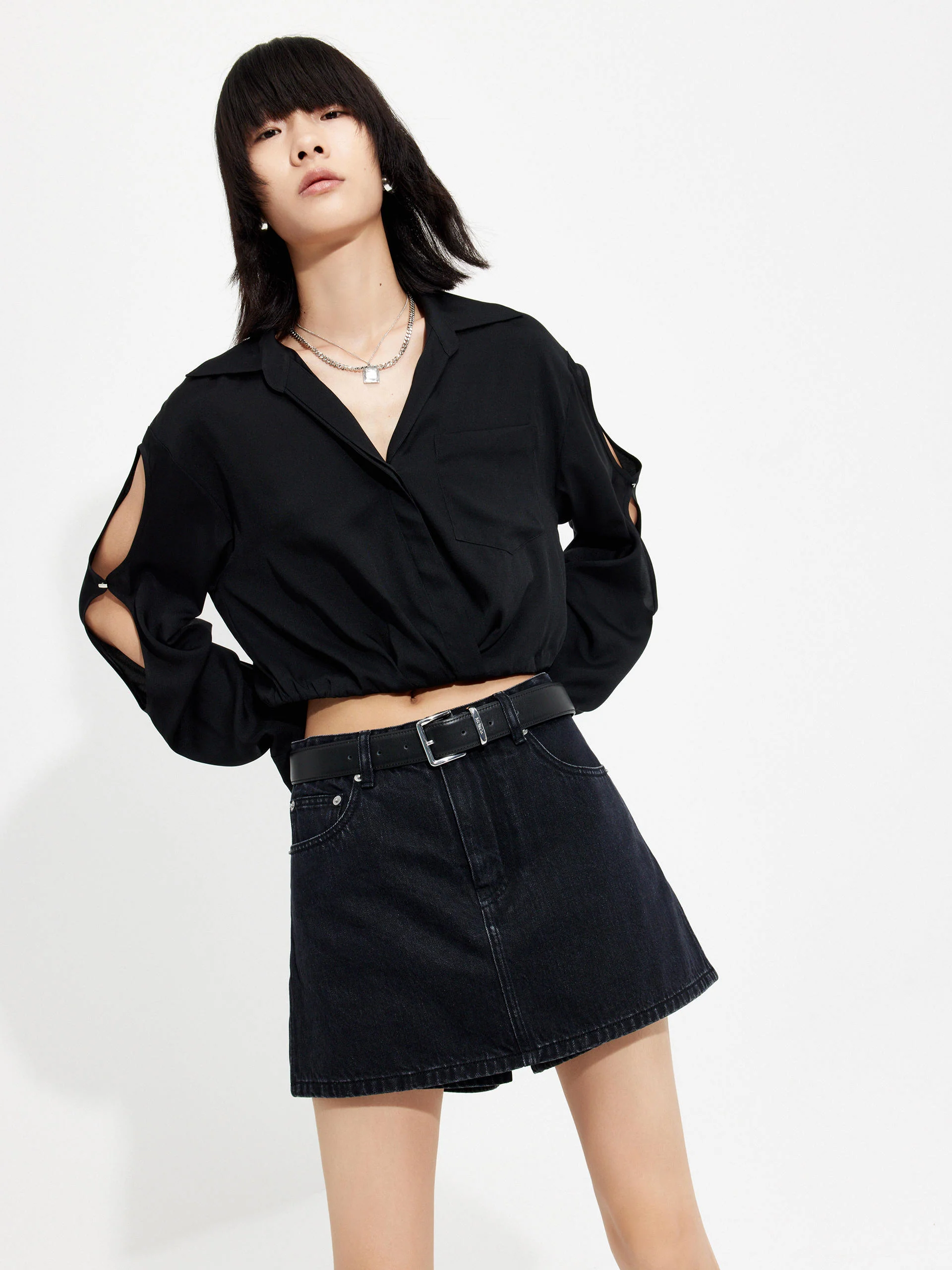 Cutout Sleeve Cropped Top - Image 13
