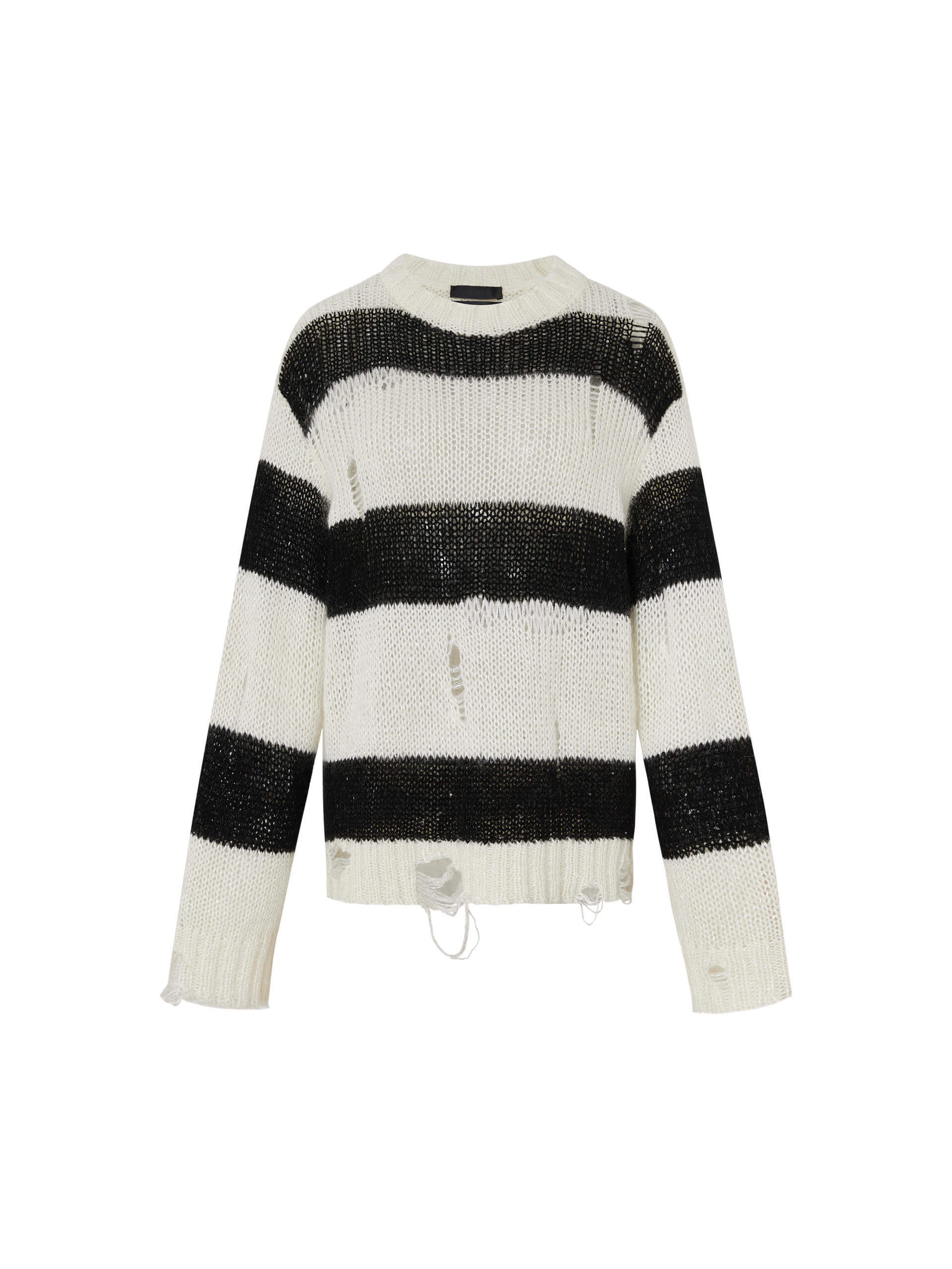 Distressed Detail Striped Sweater - Image 5