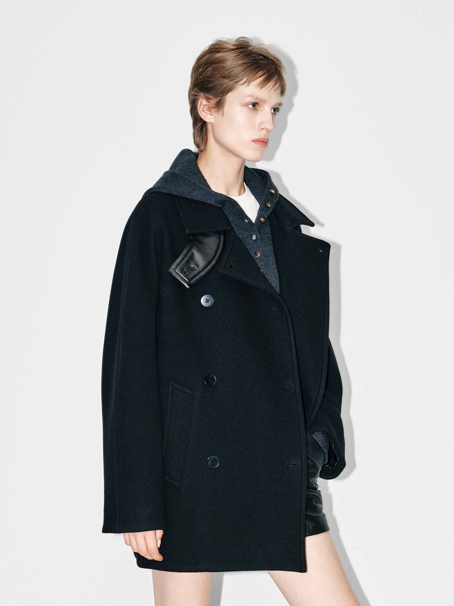 Double Breasted Wool Coat - Image 3