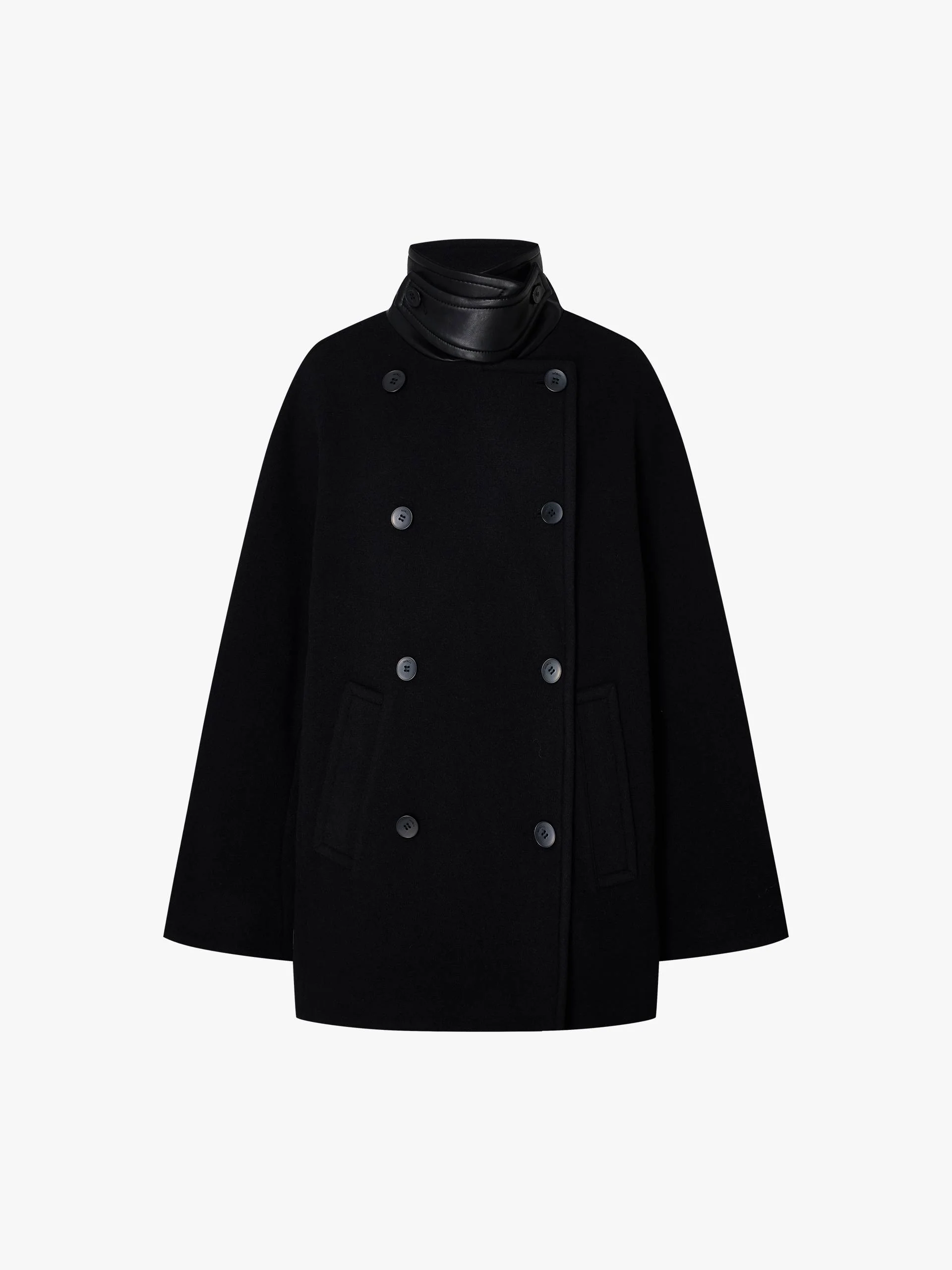 Double Breasted Wool Coat - Image 5