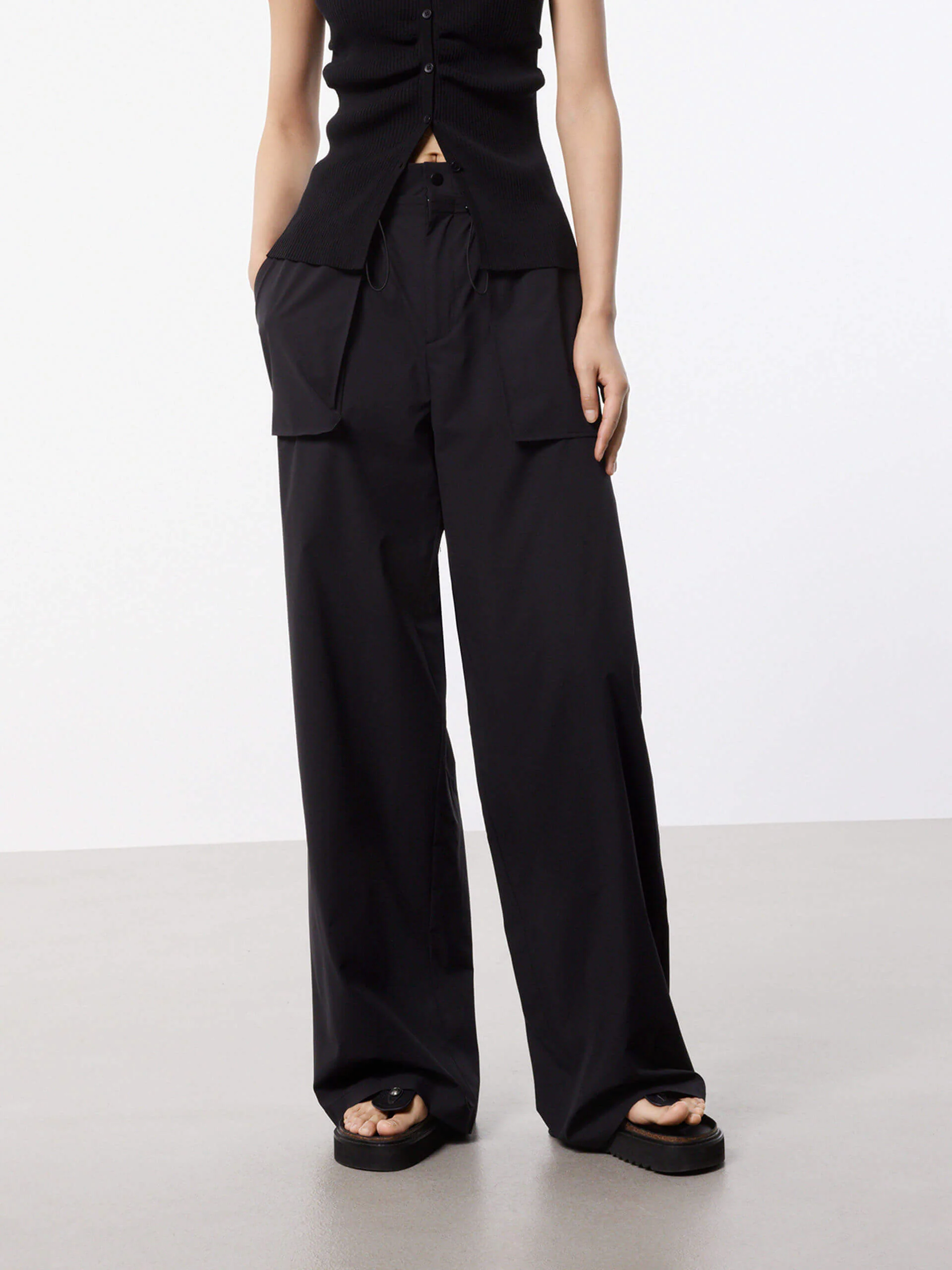 Drawstring Detail Pocket Pants - Image 10