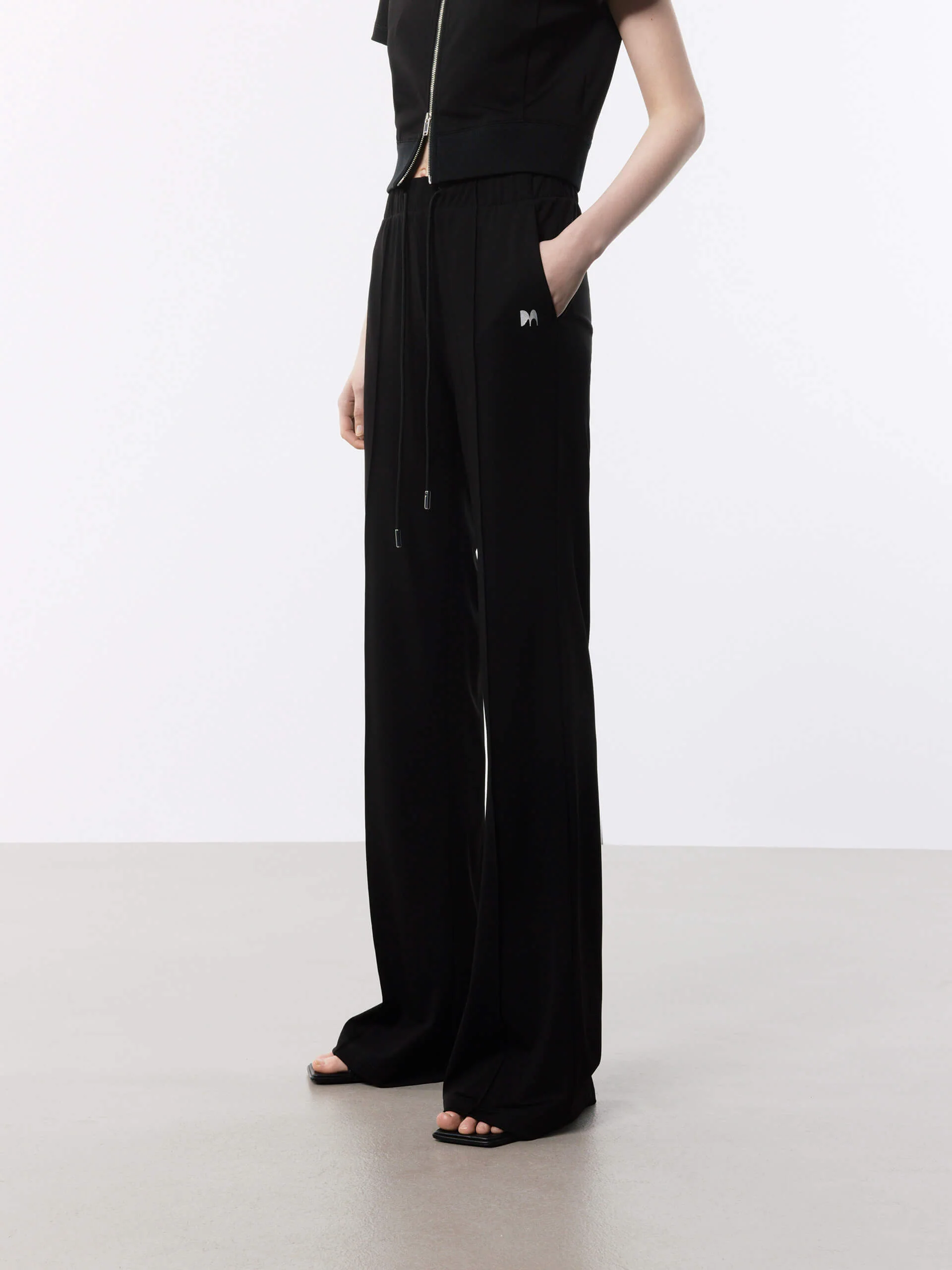 Drawstring Waist Logo Pants - Image 3