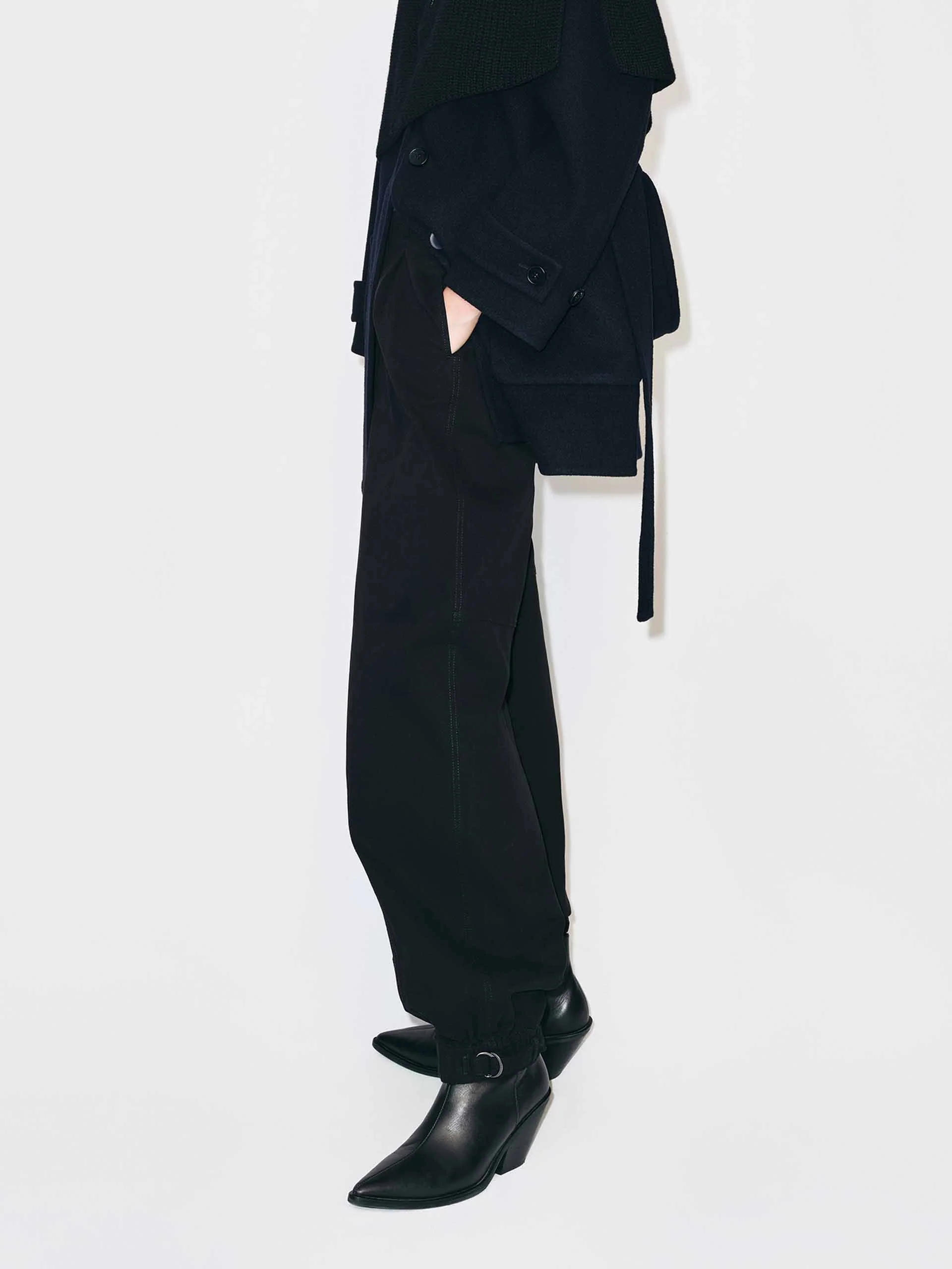 Elasticated Hem Cotton Pants - Image 7