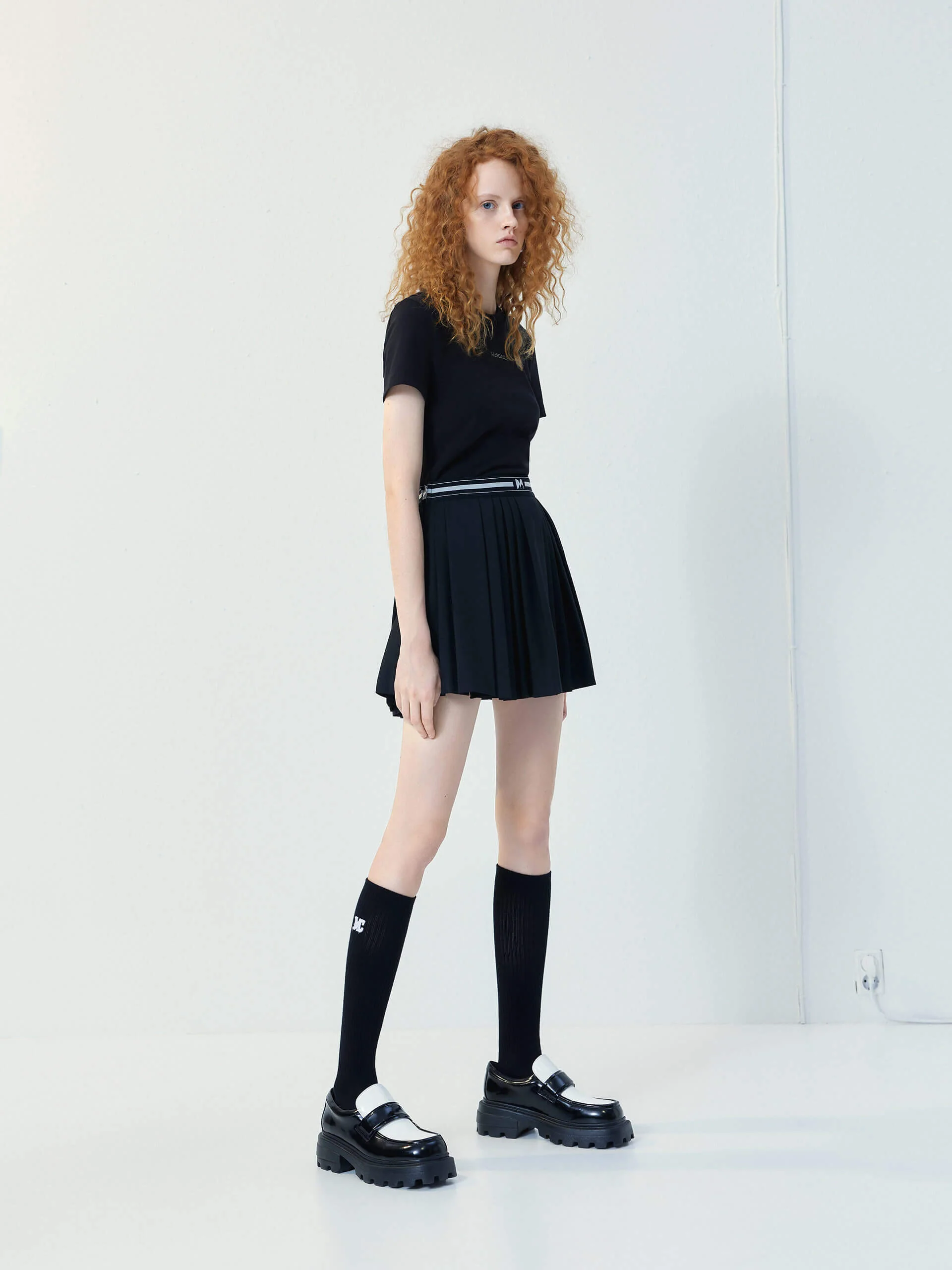 Elasticated Waist Pleated Skirt - Image 15