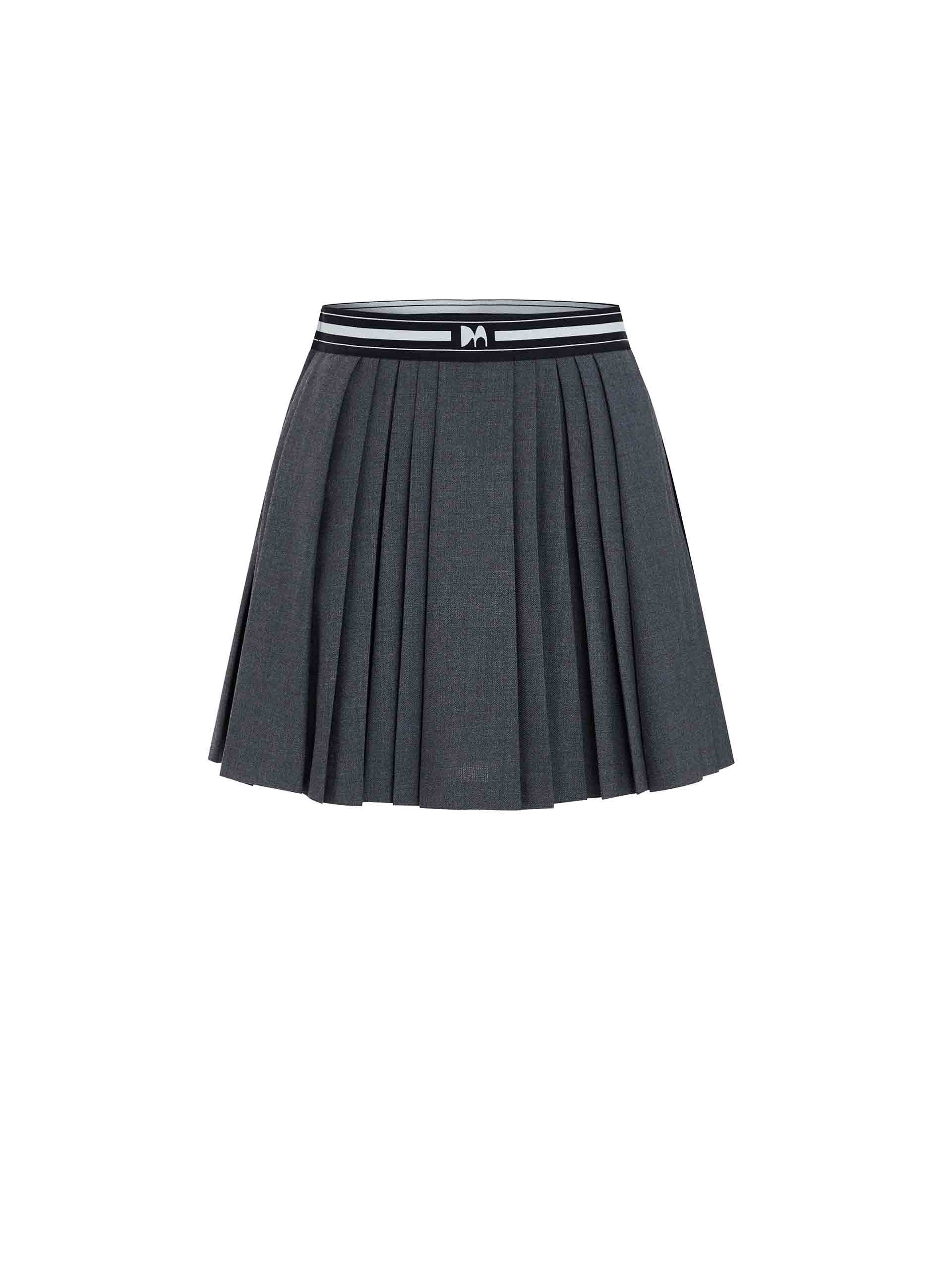 Elasticated Waist Pleated Skirt - Image 5