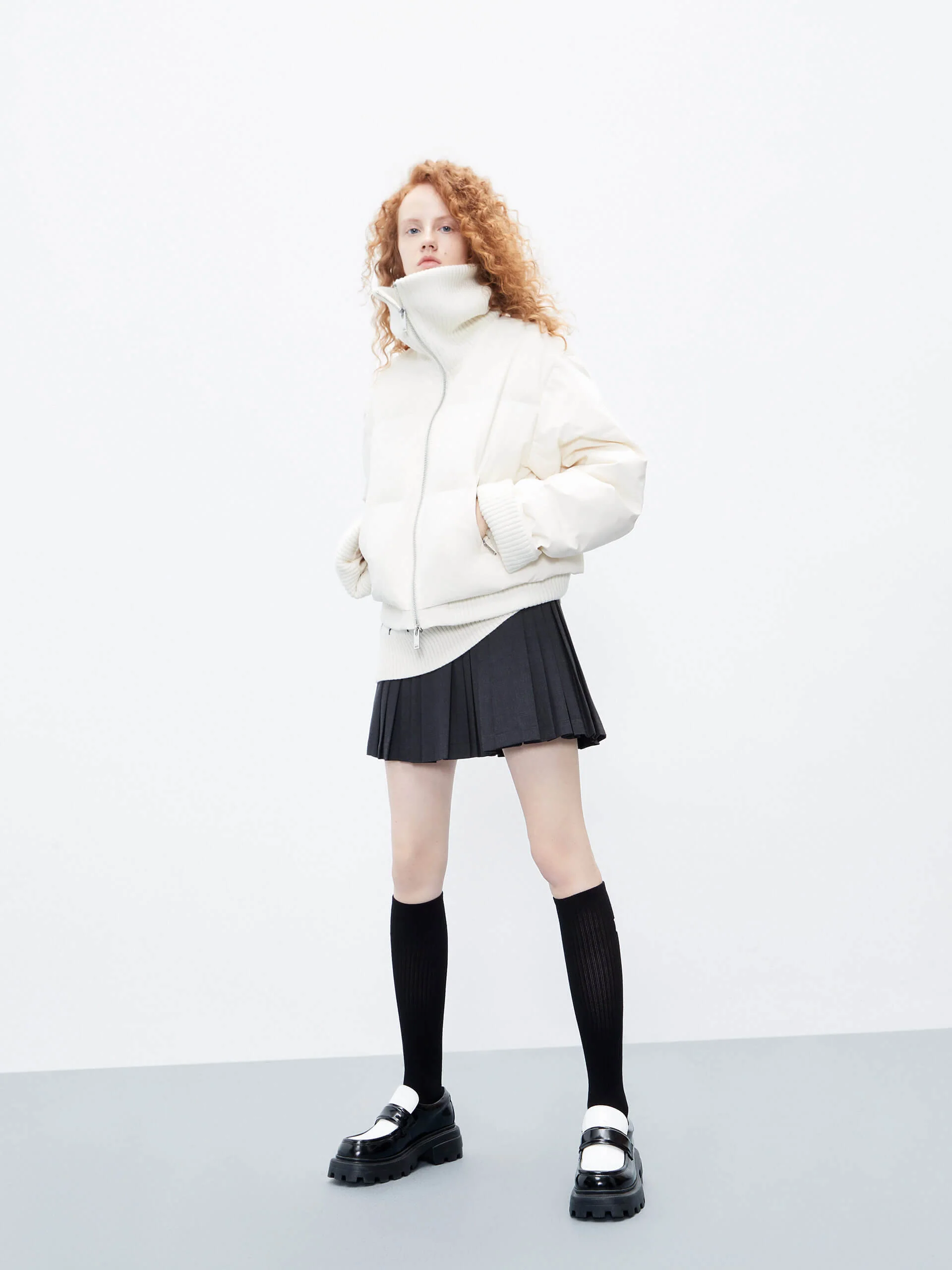 Elasticated Waist Pleated Skirt - Image 7