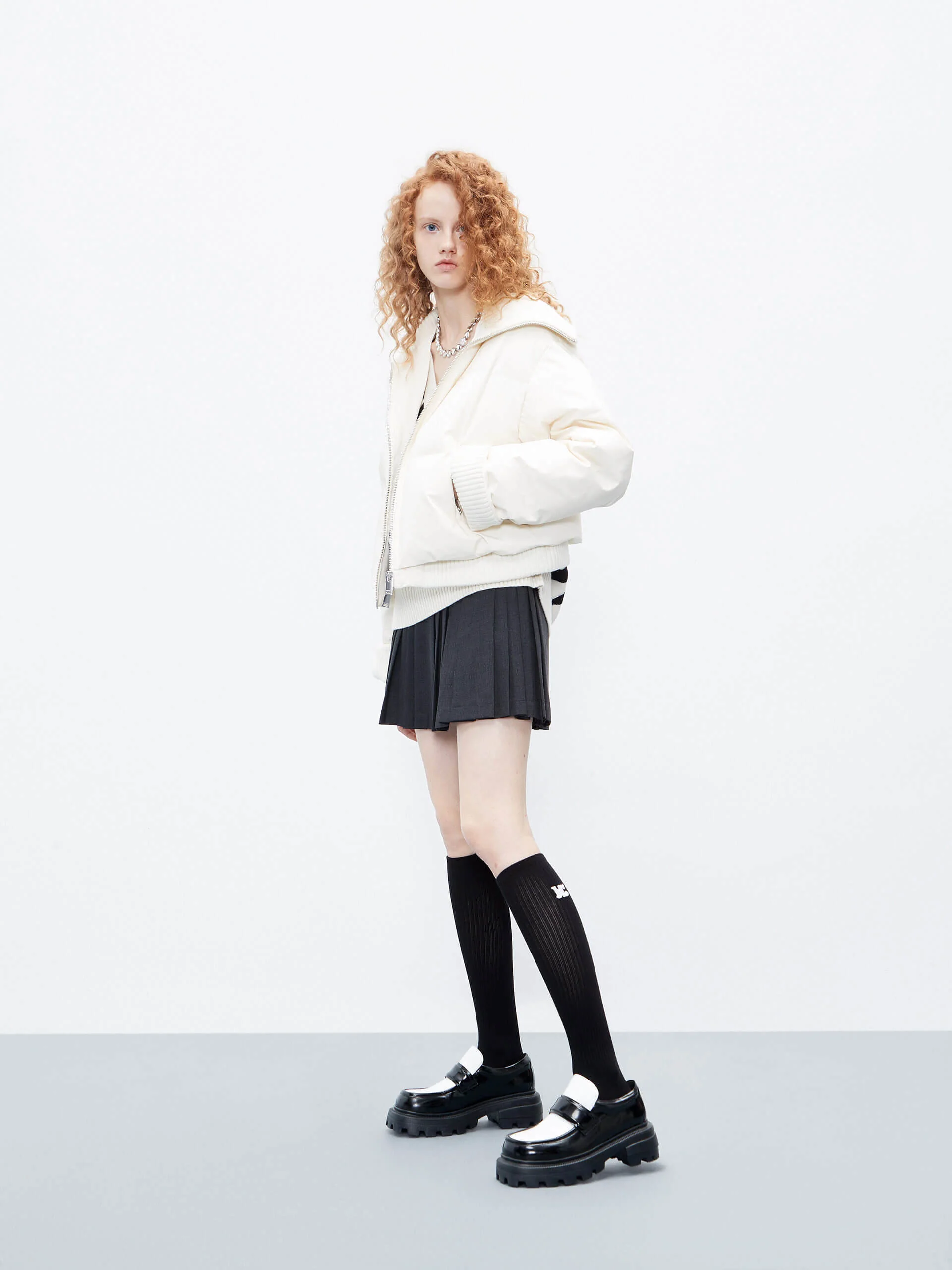 Elasticated Waist Pleated Skirt - Image 8